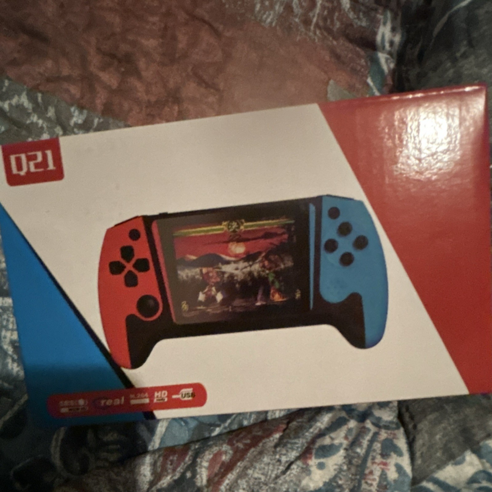 Q21 Handheld Video Game Console Red Blue Black 3.5″ HD Screen 1200mAh USB
