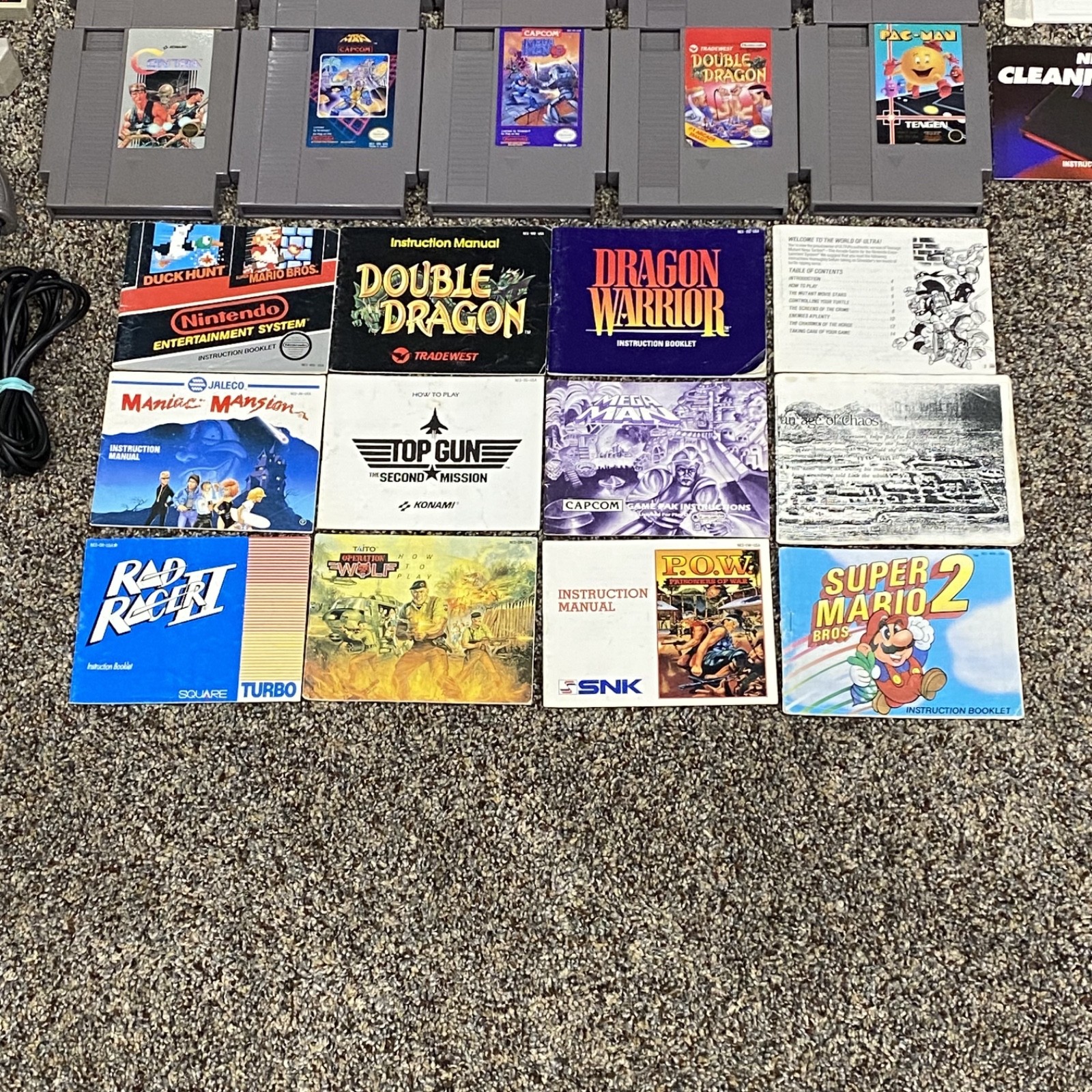 Nintendo NES System Console Bundle New 72 Pin Connector +Game Lot Works Perfect