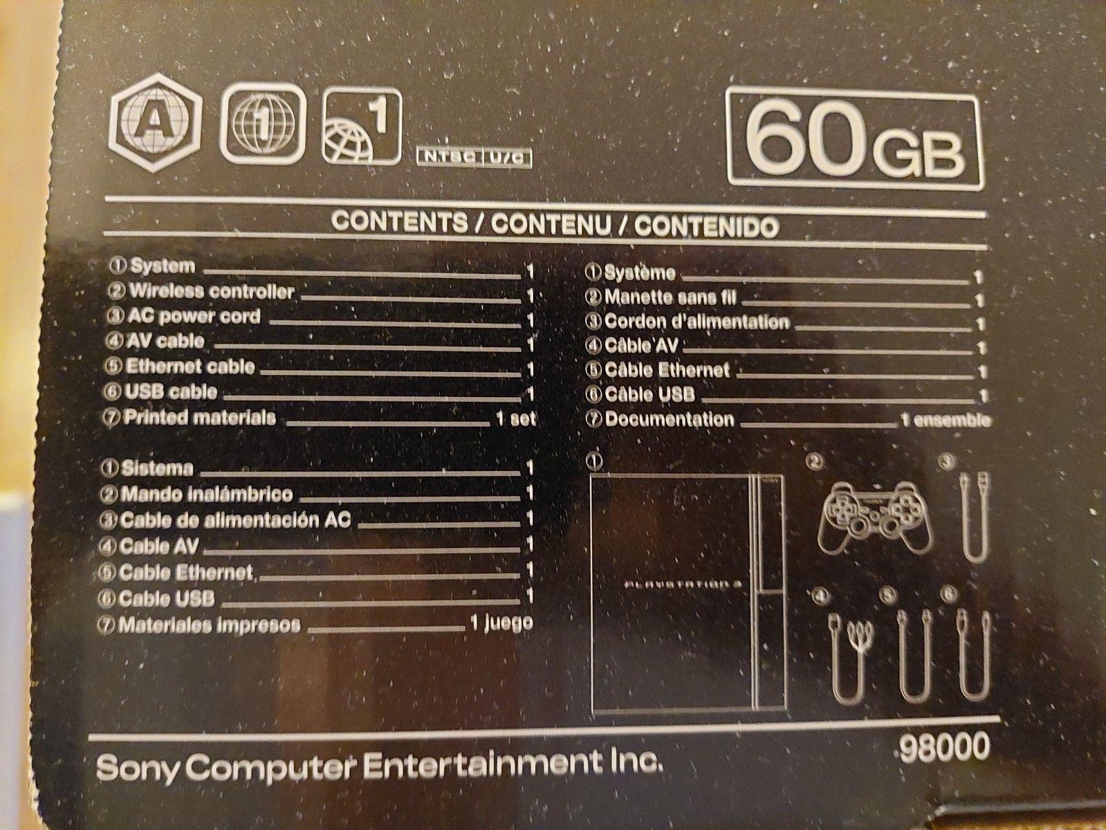 PlayStation 3 PS3 60GB Backwards Compatible Console CECHA01 NTSC NEW
