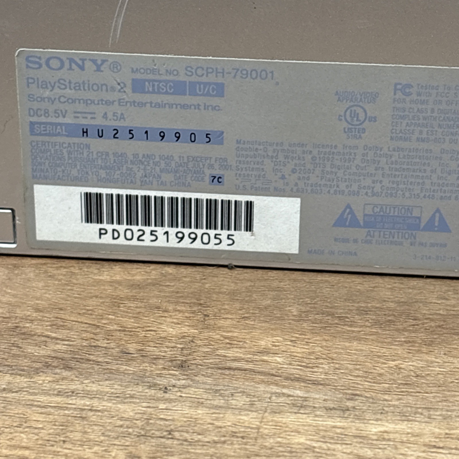PS2 Slim Silver Console SCPH-79001 CONSOLE ONLY TESTED WORKING