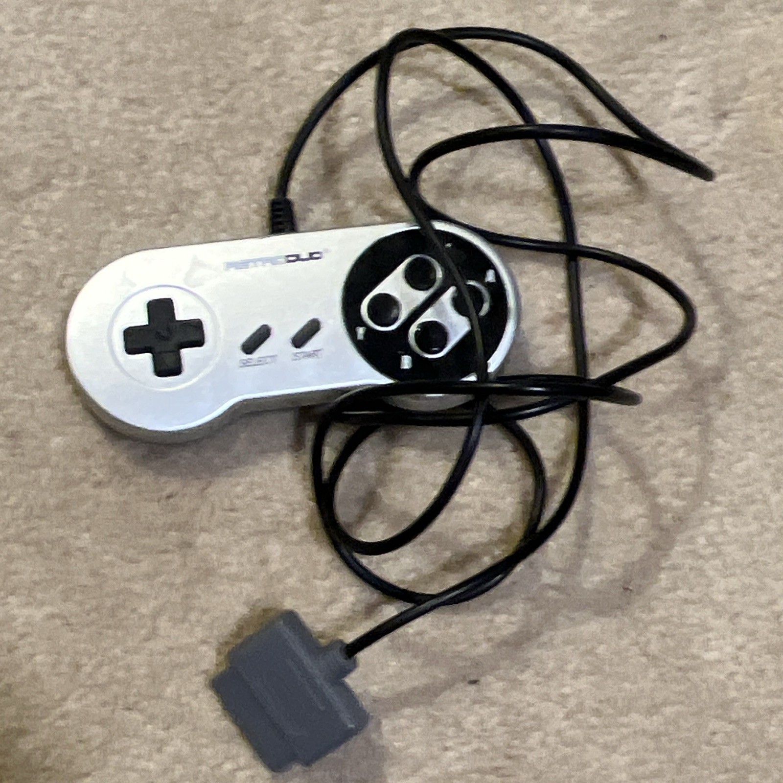 Retro-Bit RetroDuo NES/SNES Console Silver/Black Controller AV Power Adapter
