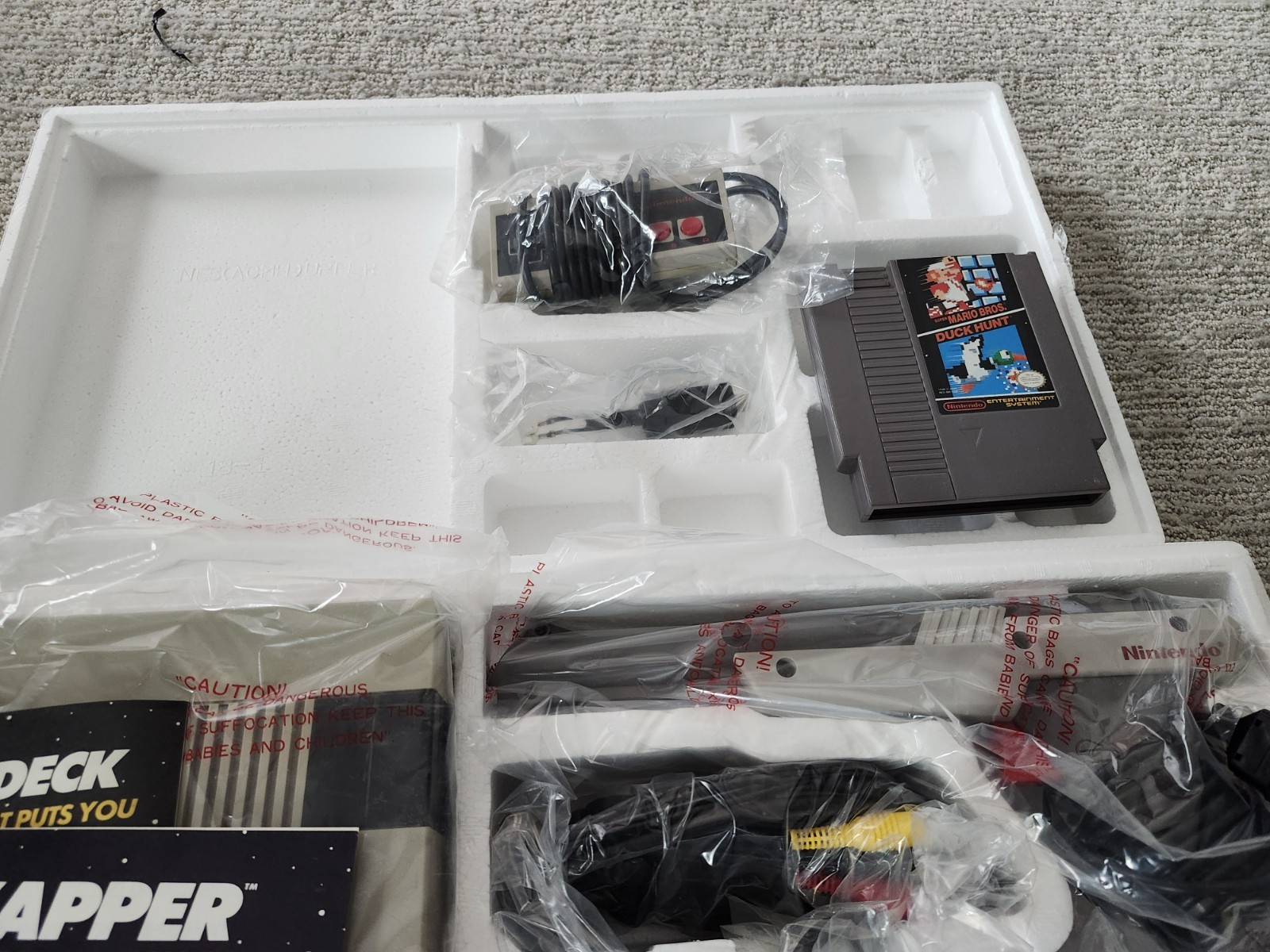 Nintendo NES Action Set Complete in Box CIB System W/ Baggies & RARE Converters!