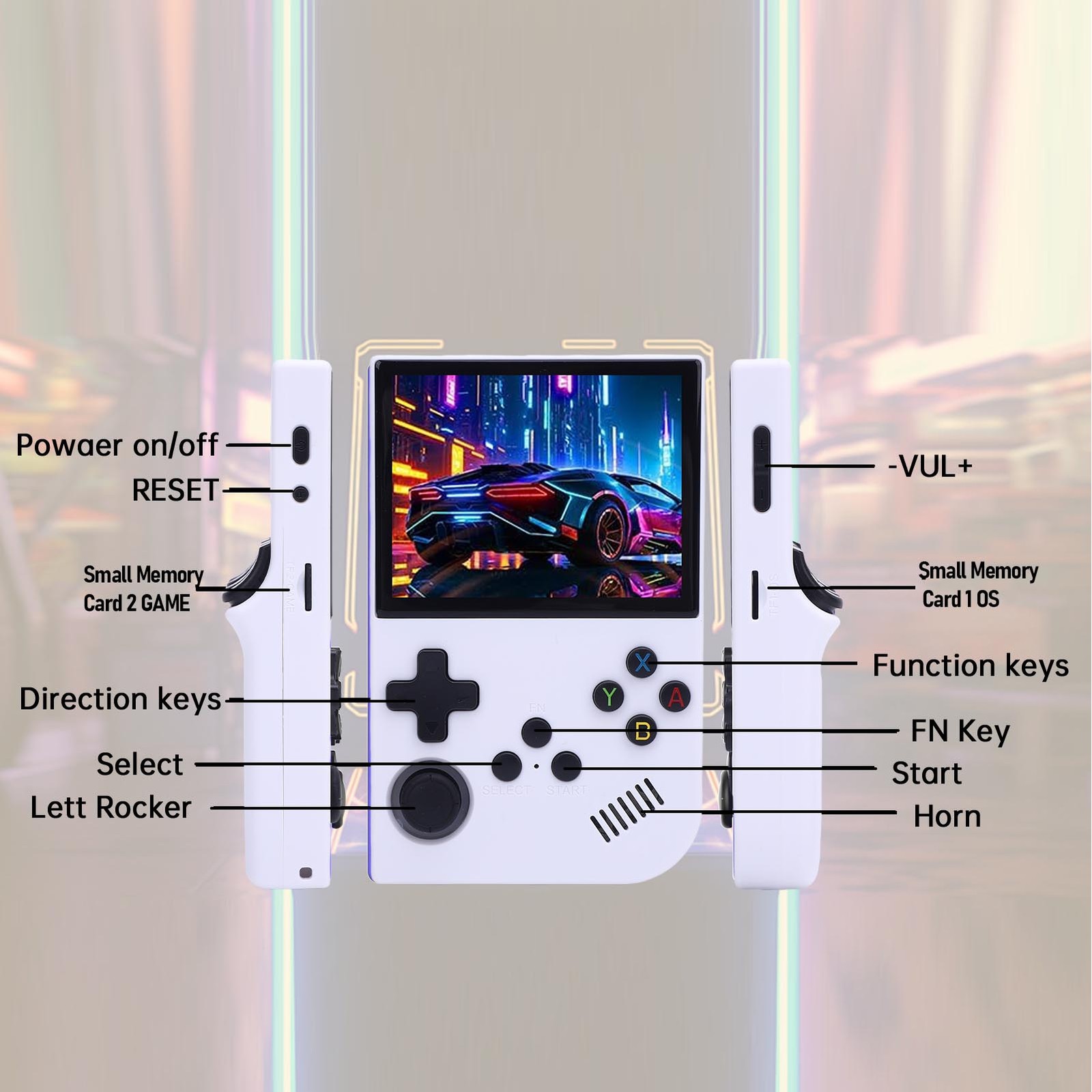 Retro Handheld Game Console With 3.5 Inch 640×480 Screen Portable Video Gam CHGT