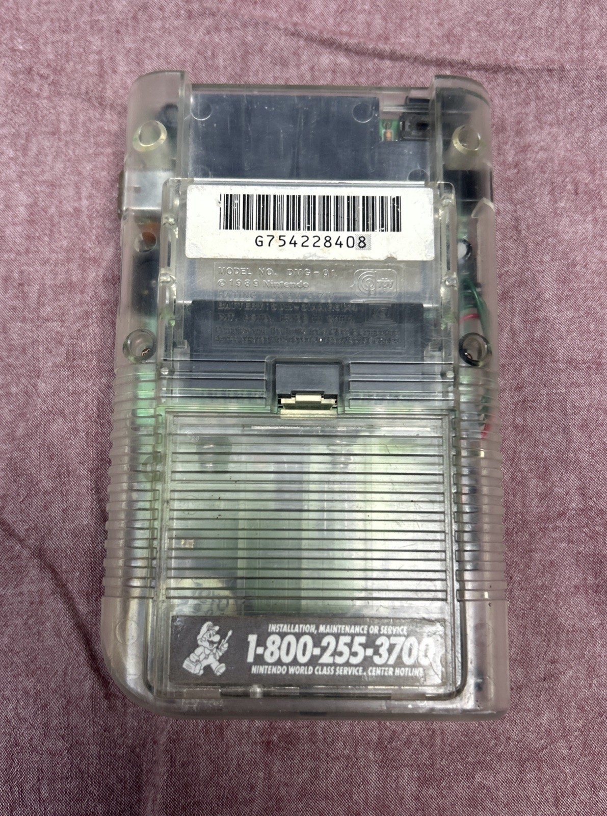 Nintendo Game Boy Original Clear Plastic Case, Tested.