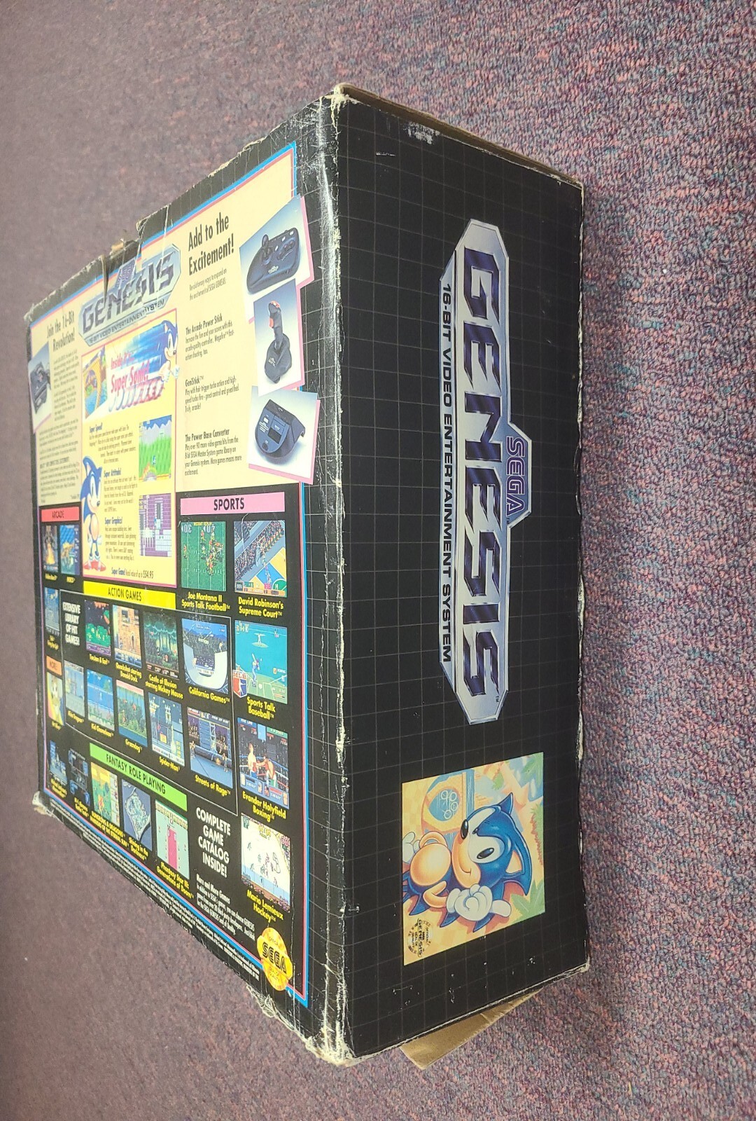 Sega Genesis MK-1601 Launch Edition Console Model 1(Complete in Box) W/Game