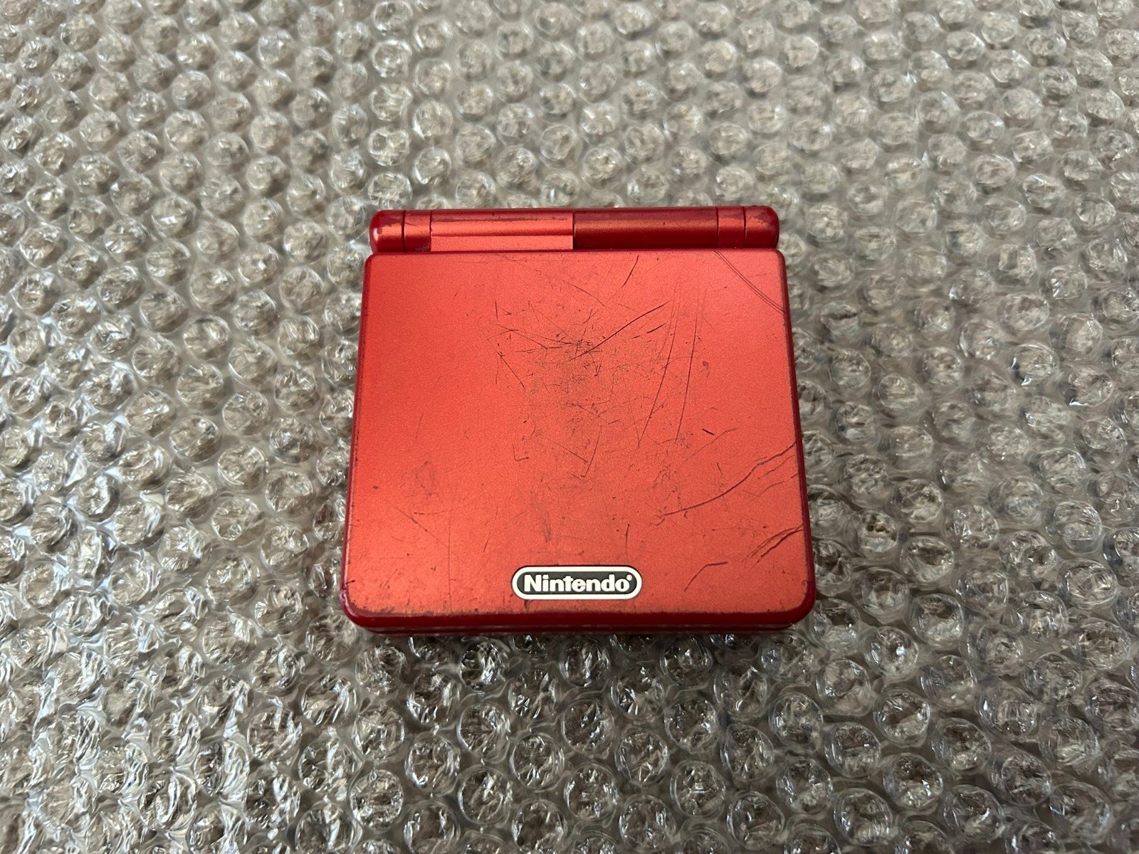 *READ* Nintendo Game Boy Advance SP Handheld System – Flame Red GBA Console