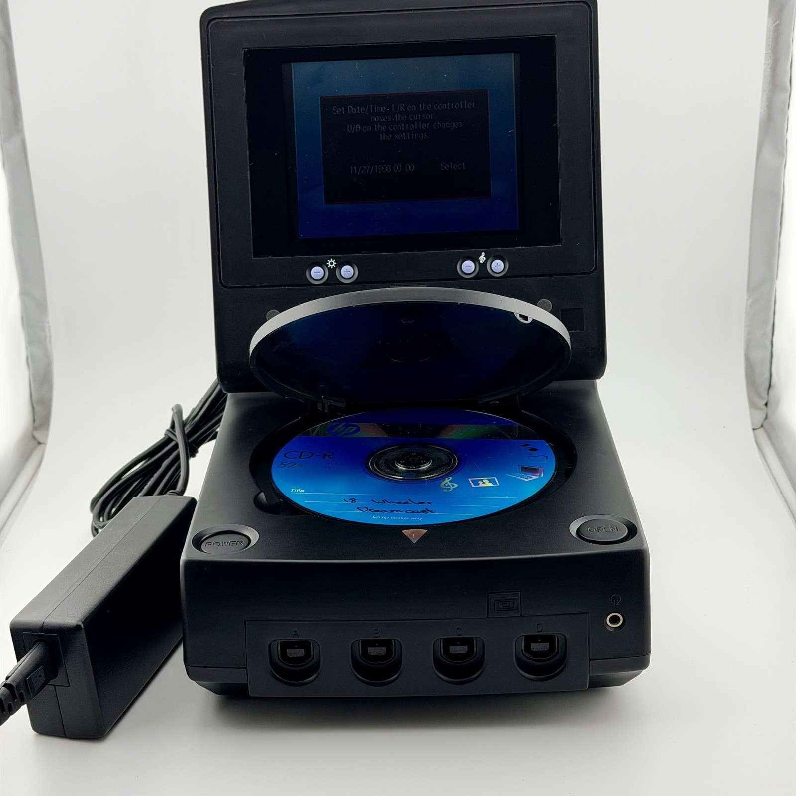 RARE Black Treamcast 5” TFT Portable Dreamcast w/ Original Bag Controller Tested