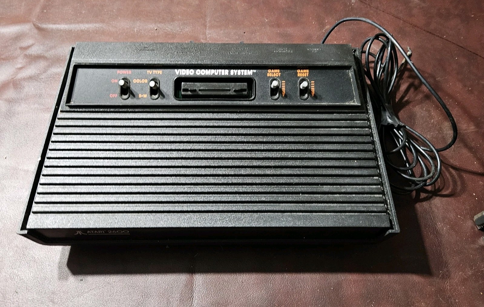 Atari 2600 1977 Model CX2600 Black Video Game System Untested