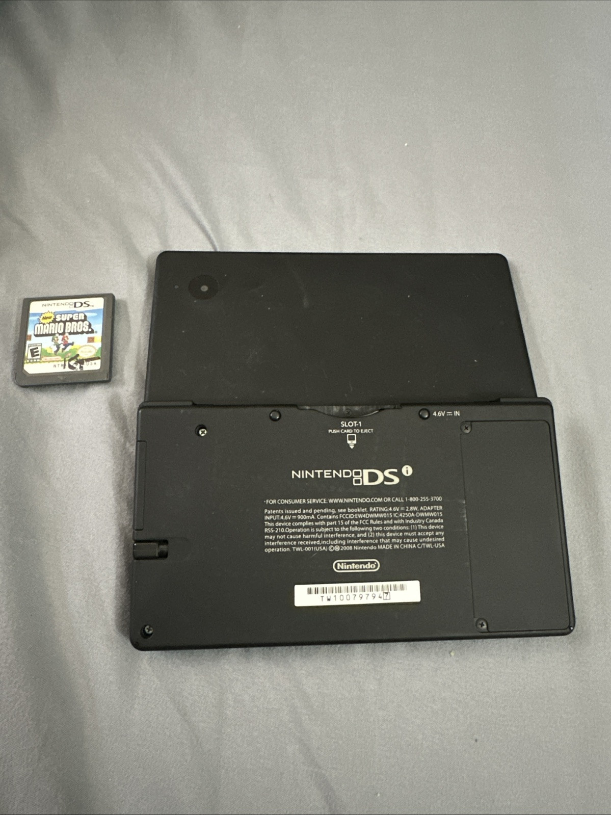 Nintendo DSi Launch Edition Black Handheld System W Super Mario Bros