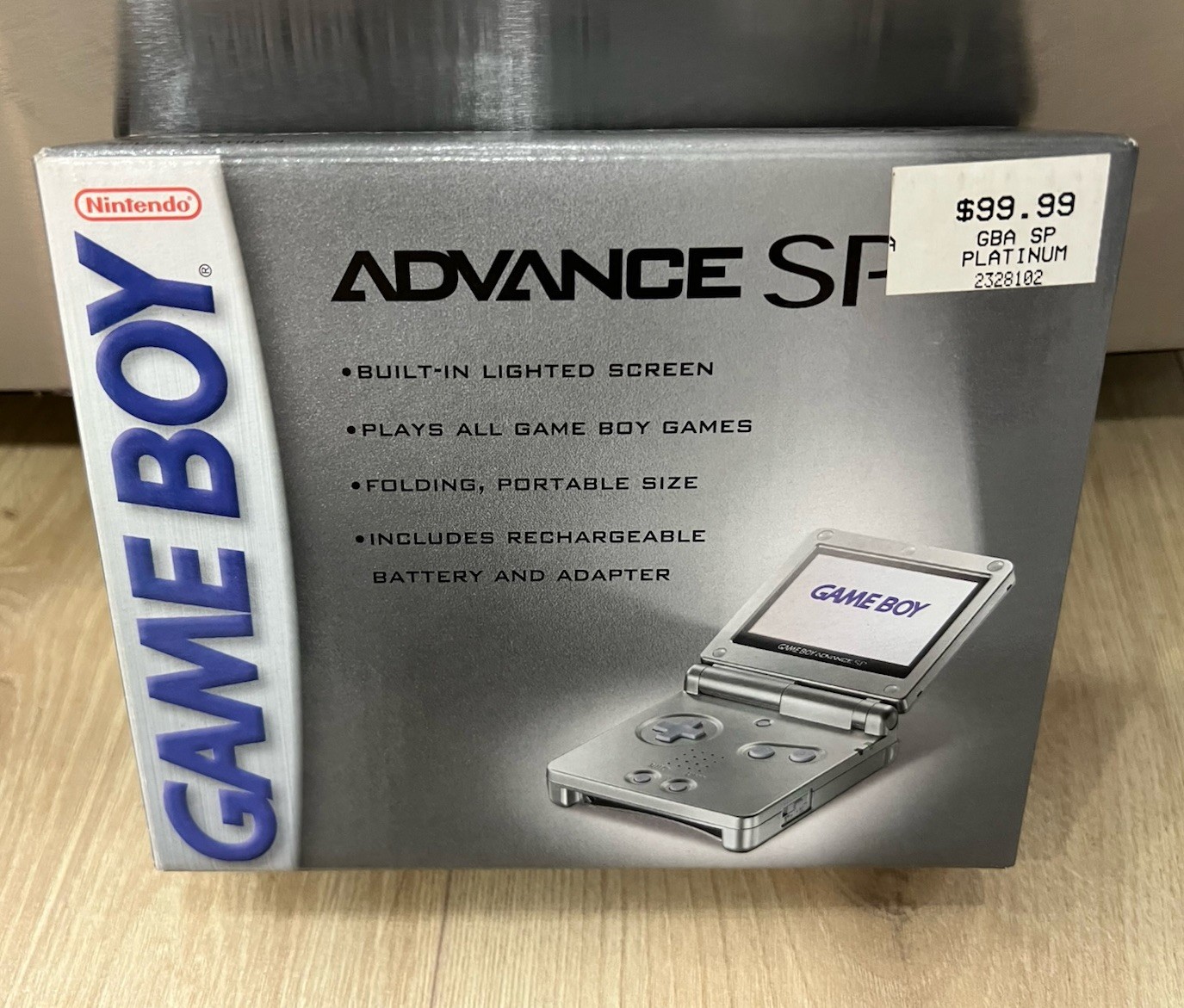 Nintendo Game Boy Advance SP Platinum ***BOX ONLY