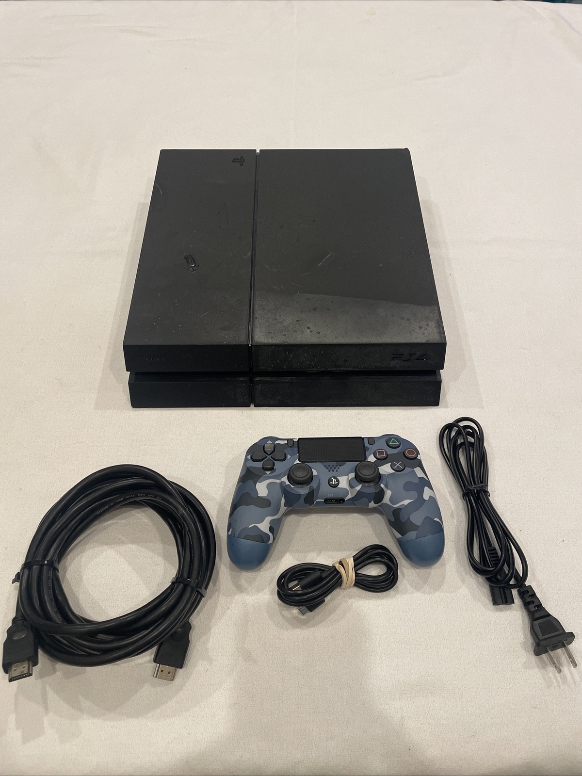 Sony PlayStation 4 500GB Black Console Controller HDMI PS4 Works Great!