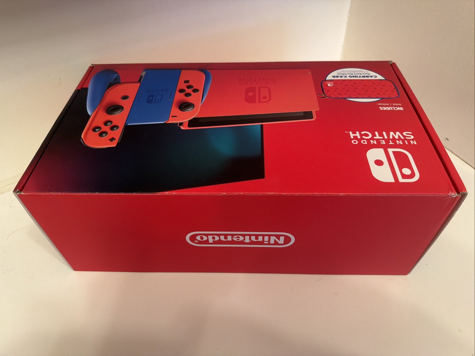 Nintendo Switch Mario Red & Blue Edition Plus 2 Screen Protectors