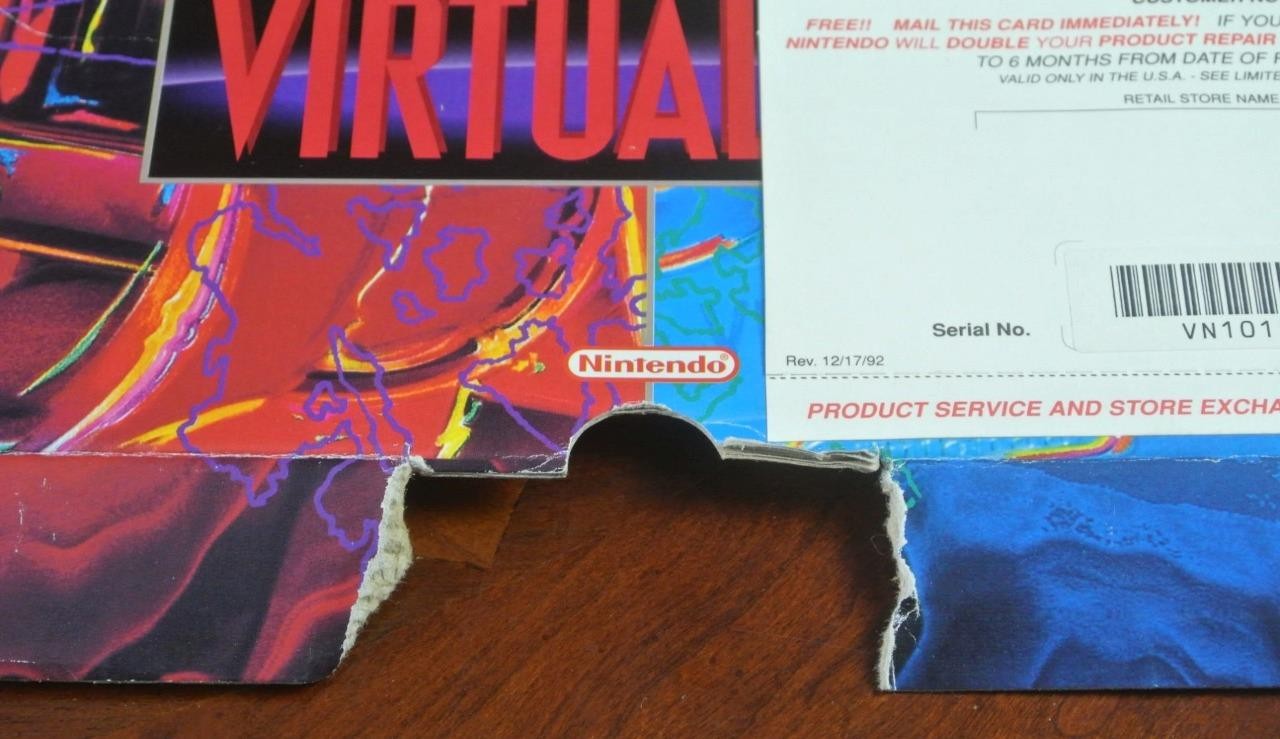RARE NEW Nintendo 3D Virtual Boy VB Game System WARRANTY CARD Matching Numbers