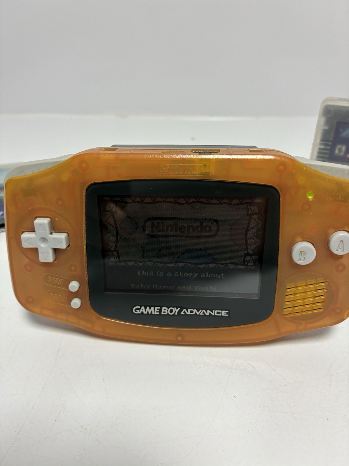 Nintendo Game Boy Advance AGB-001 Clear Pink Fuschia / Orange 5 Games