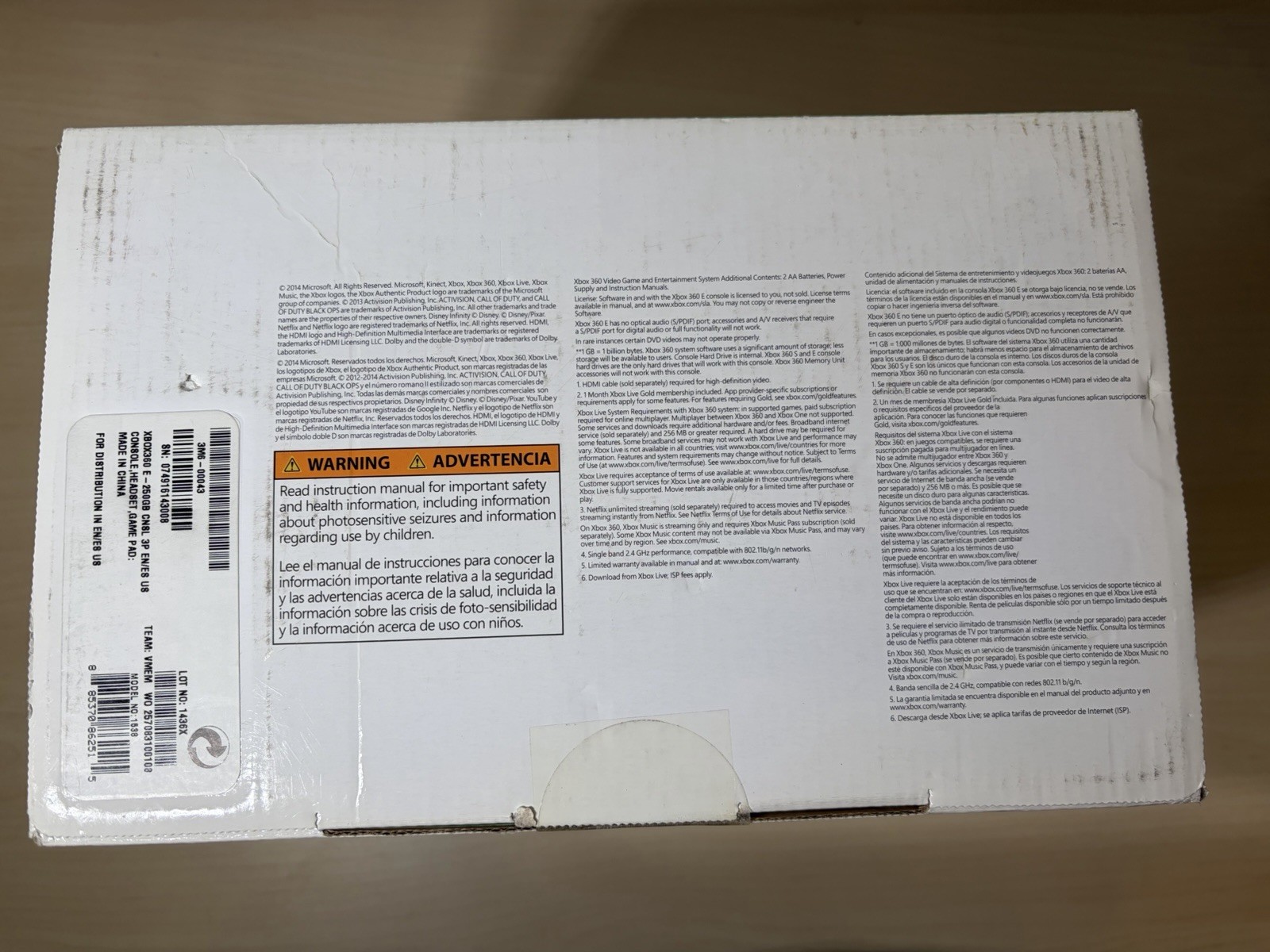 New In Box – Microsoft Xbox 360 Black 500GB Call Of Duty Black Ops II System