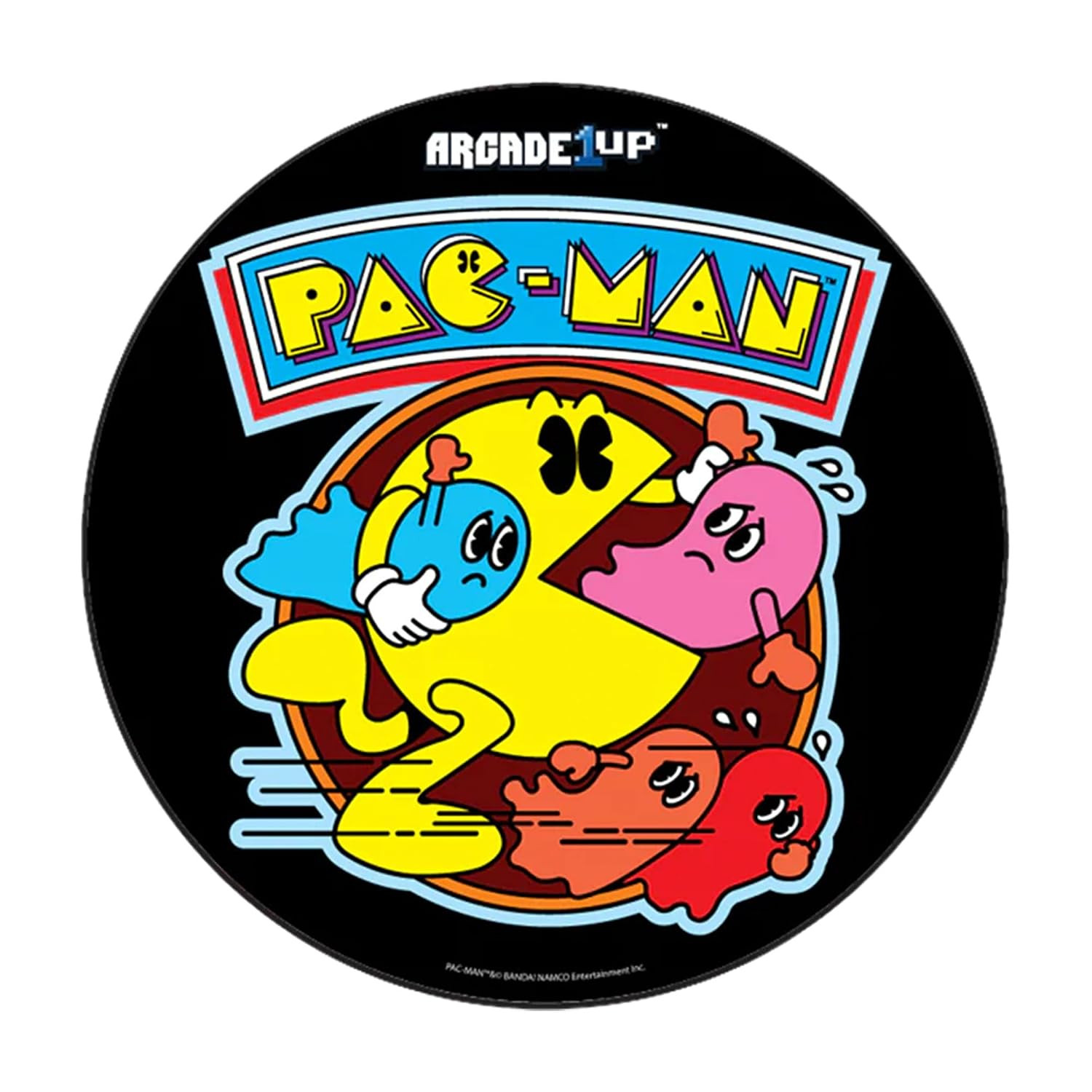 Arcade1Up Adjustable Padded Arcade Game Stool, Steel Frame, Pac-Man, 21.5″ to 29
