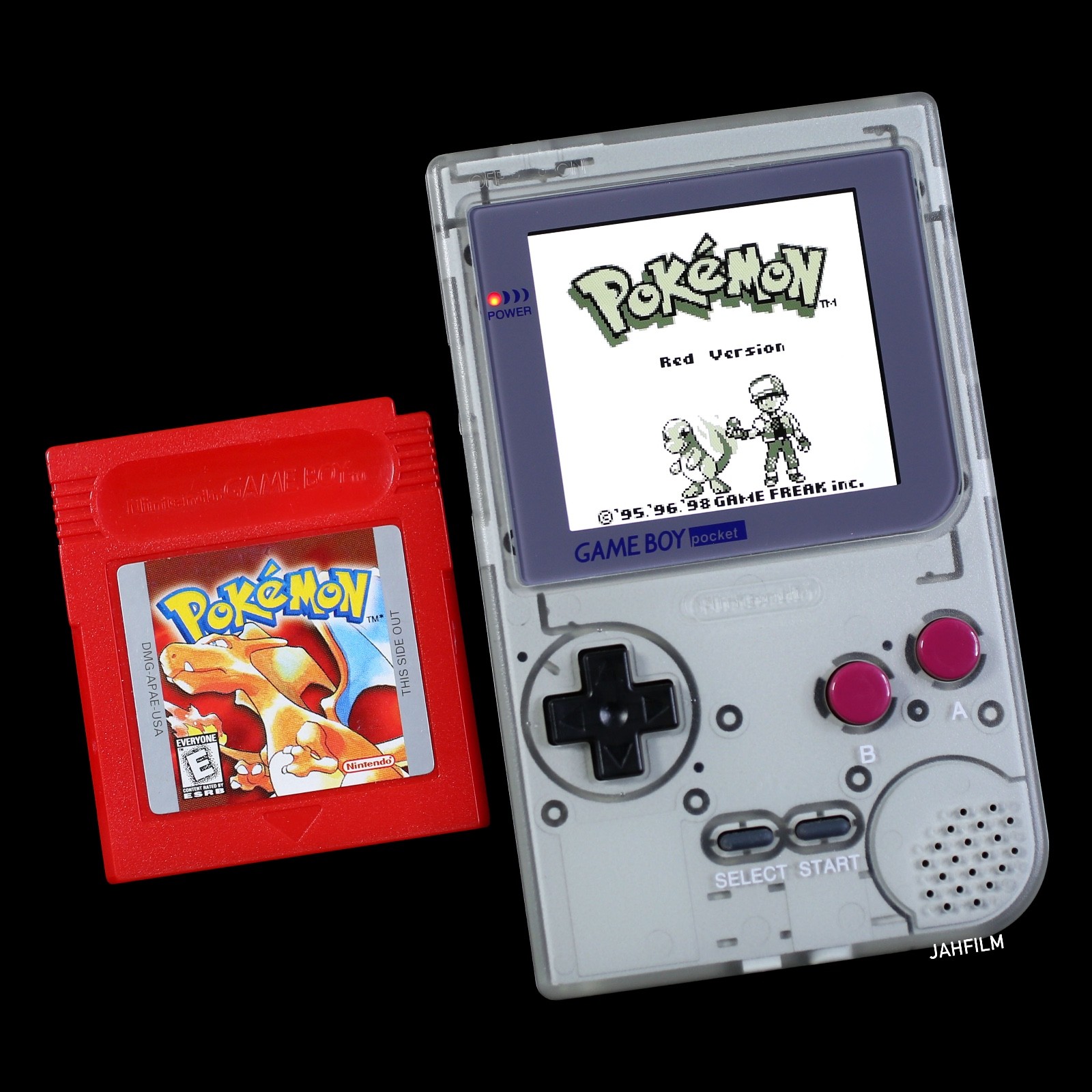 Custom Backlit Gameboy Pocket DMG Edition IPS LCD + Pokemoon Red w/80hr Save