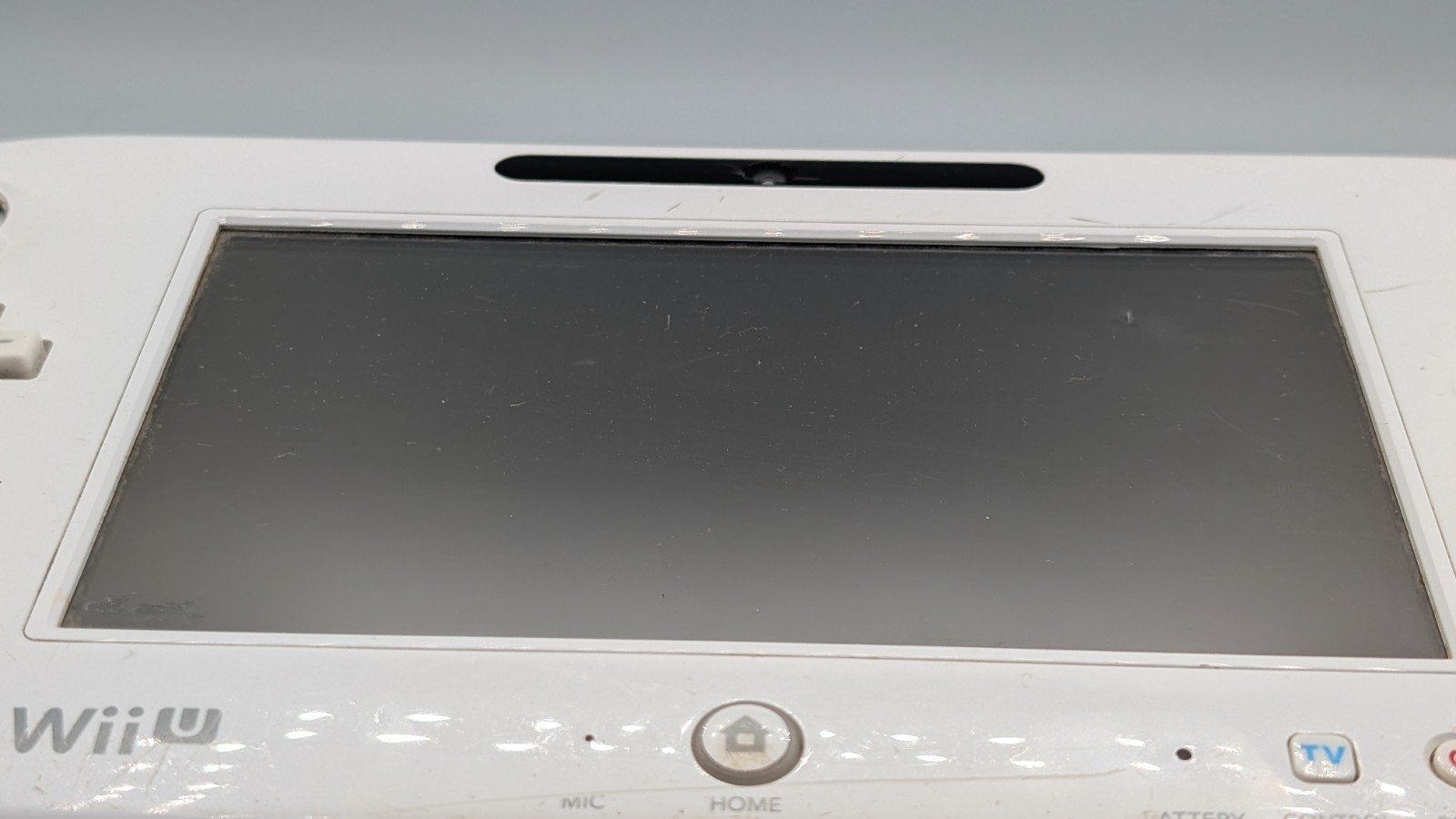 Nintendo Wii U White Gamepad Controller Only – No Battery – For Parts Or Repair
