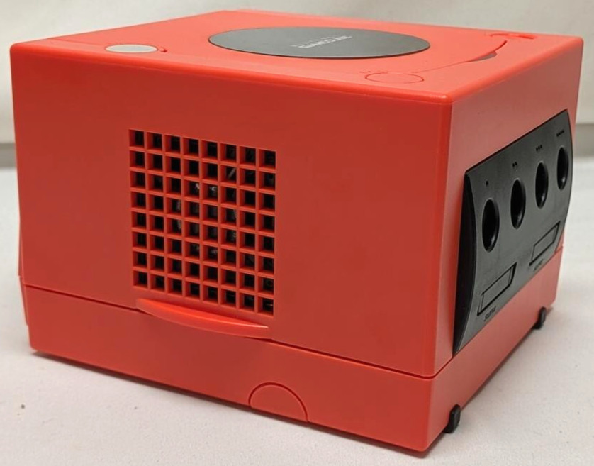 Nintendo GameCube RED-ORANGE Housing Gaming Console DOL-001 System Bundle NGC
