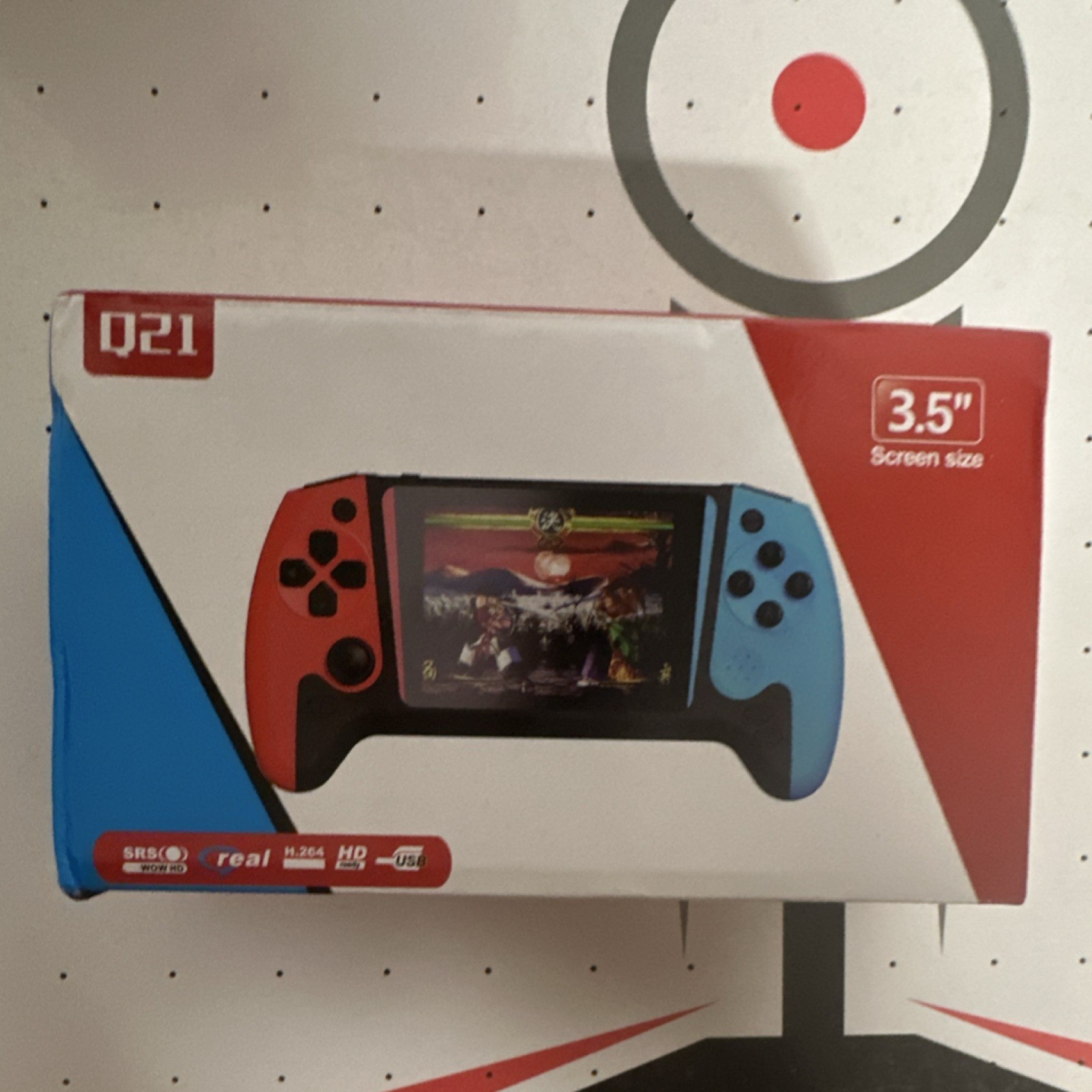 Q21 Handheld Game Console 3.5″ Screen 500 Games TV Connect Red Blue Black