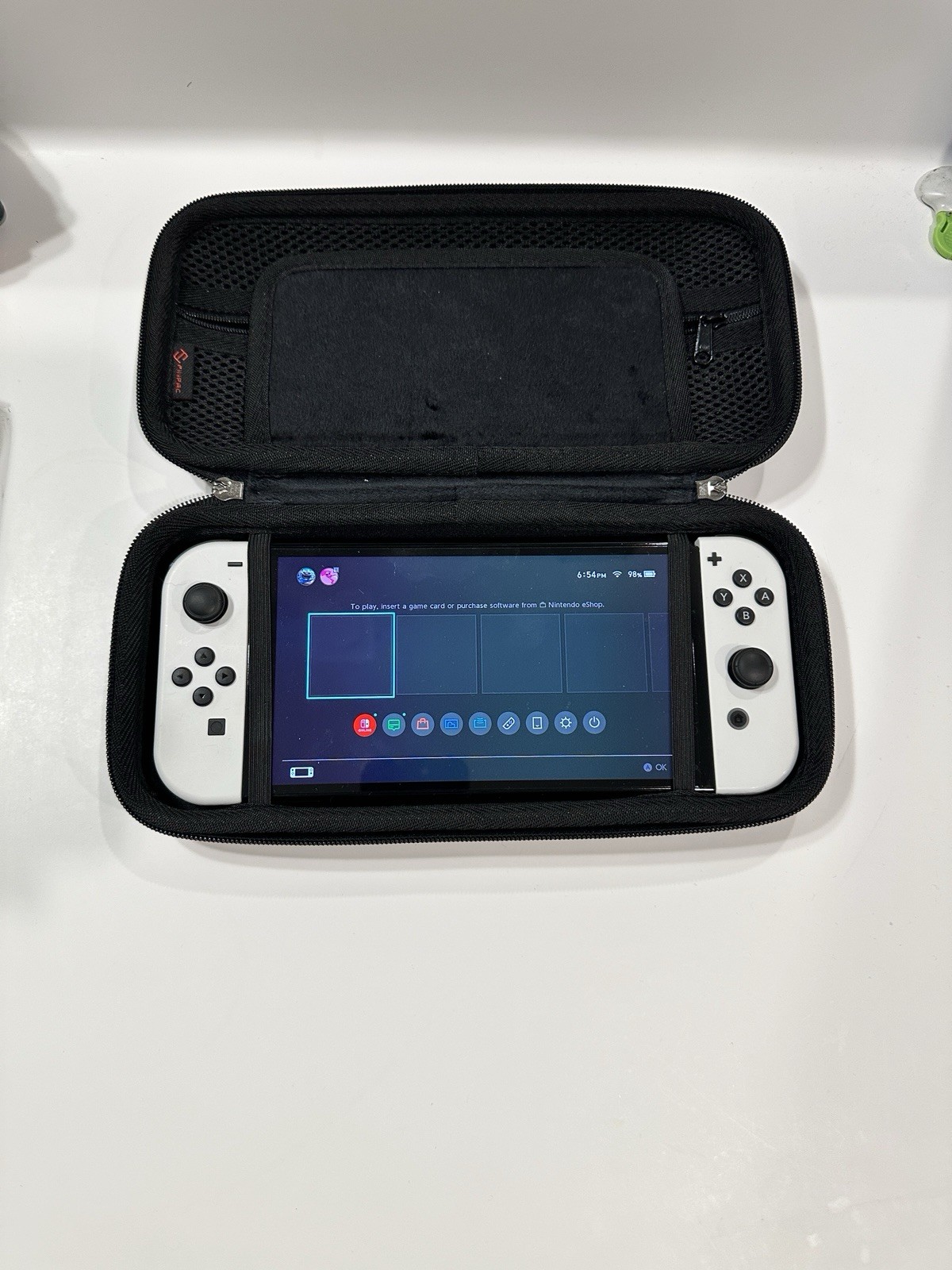 Nintendo Switch OLED Model White Joy-Con Console 64GB with Dock, Case & Cables