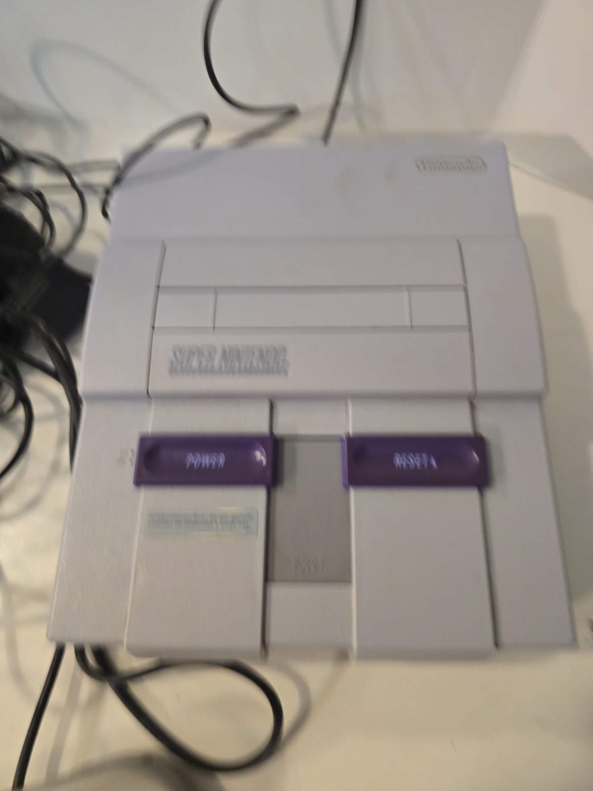 Nintendo Super Nintendo SNES SNS-001 Console Cords & 2 Controllers Untested VTG