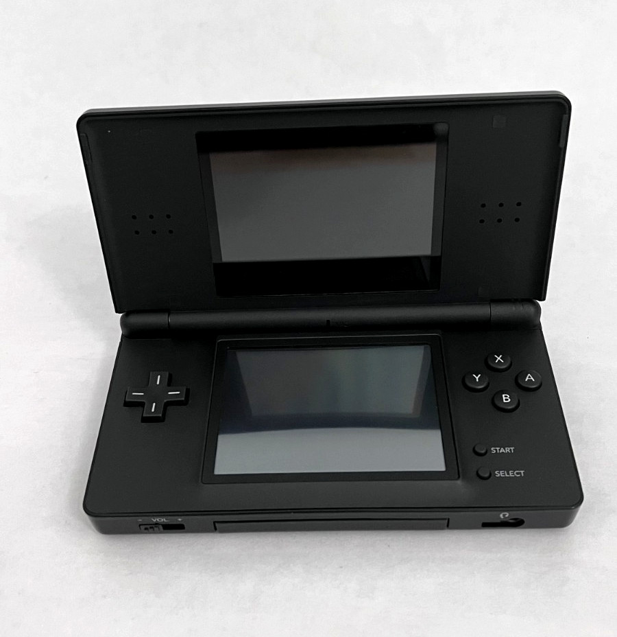 Nintendo DS Lite Black Gaming System, Charger, Stylus Dead Pixels Top Screen