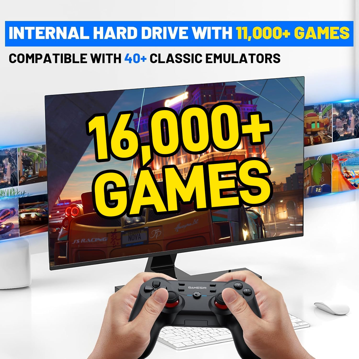 Super Console X5 PRO Retro Game Console with 16000+Games,Emulator Console with G