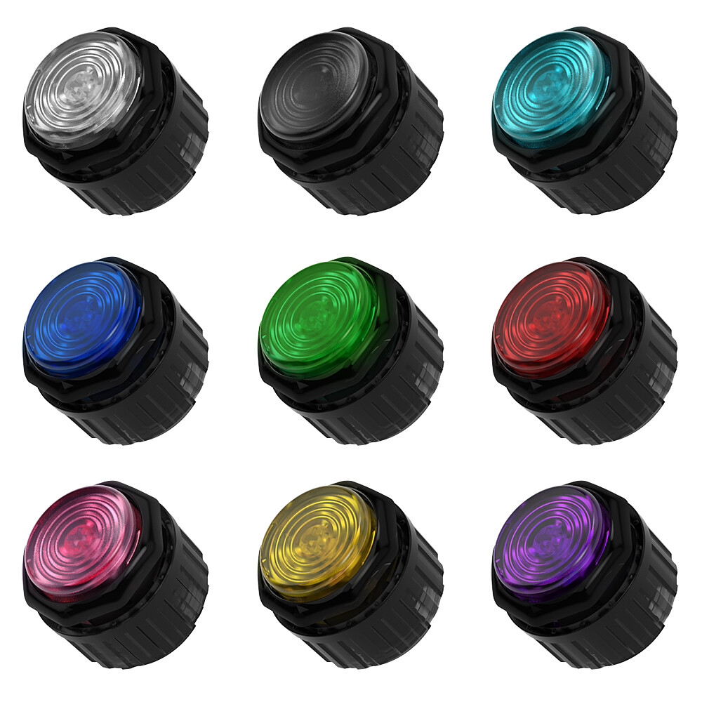 Gamerfinger HBFS-24-G3-Screw Black (24mm) Cherry MX Silver Switch Push Button