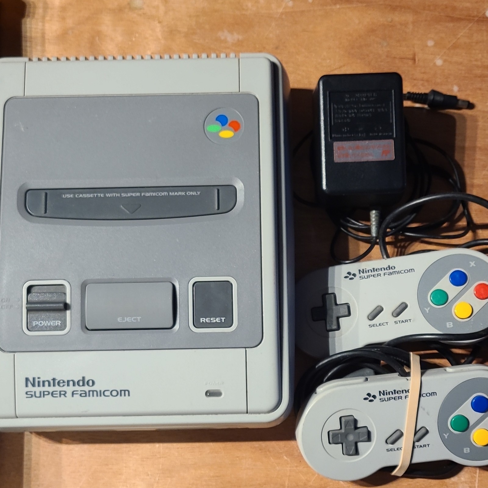 Nintendo Super Famicom Gray Console with Controllers, Games, Composite RCA