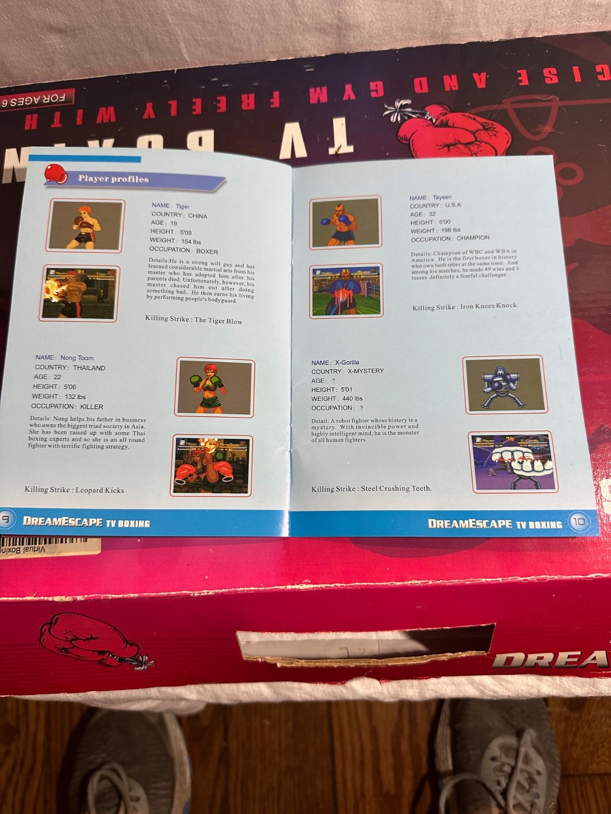 Vintage TV boxing exercise and gym By DreamEscape never used b