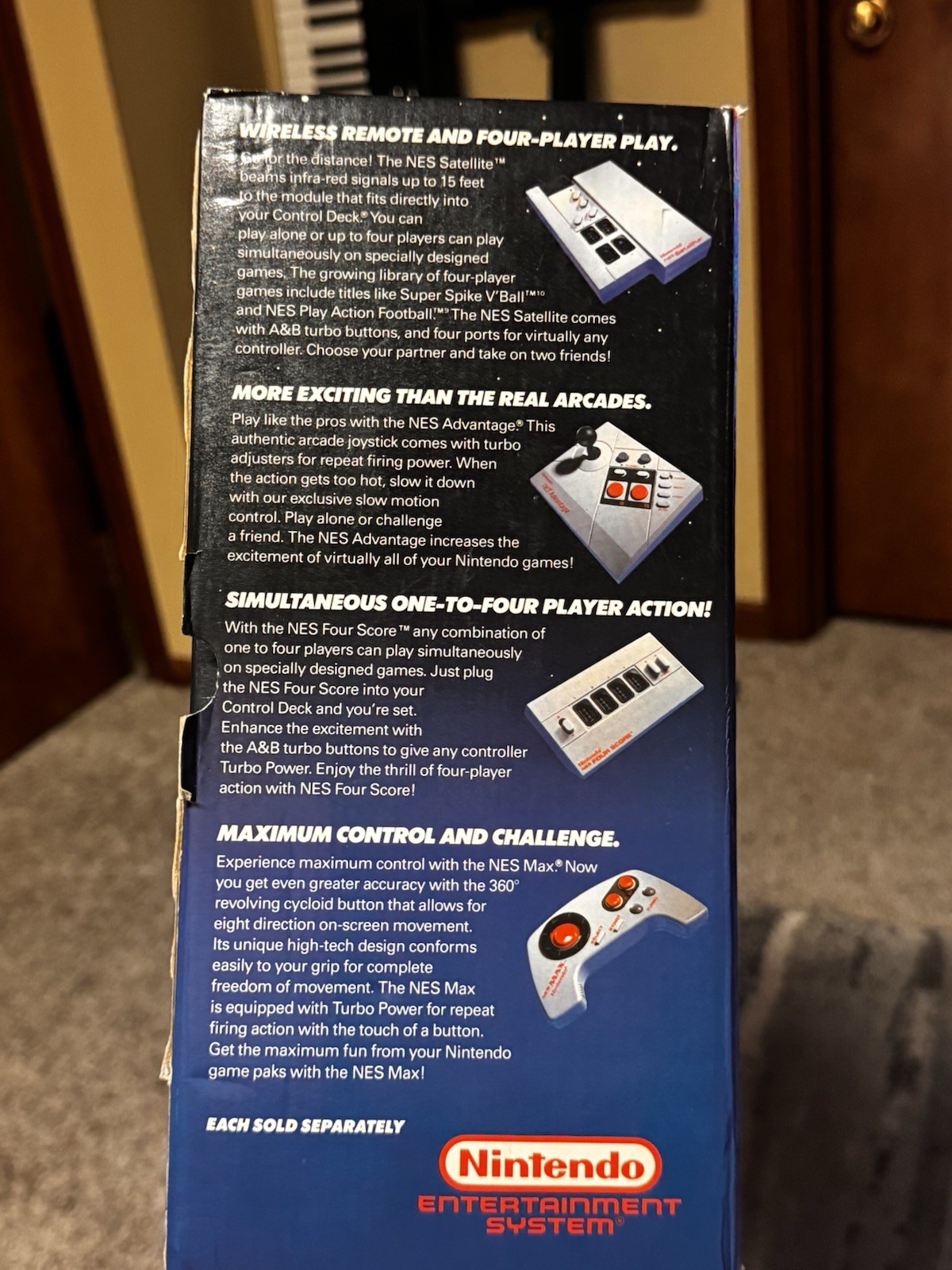 Nintendo NES Action Set System In Box CIB Tested W/ Super Mario + 5 Games-Clean