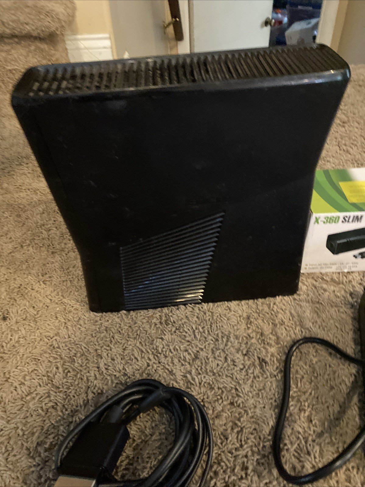 Microsoft Xbox 360 S Slim Console Bundle Controller Cables TESTED WORKING READ