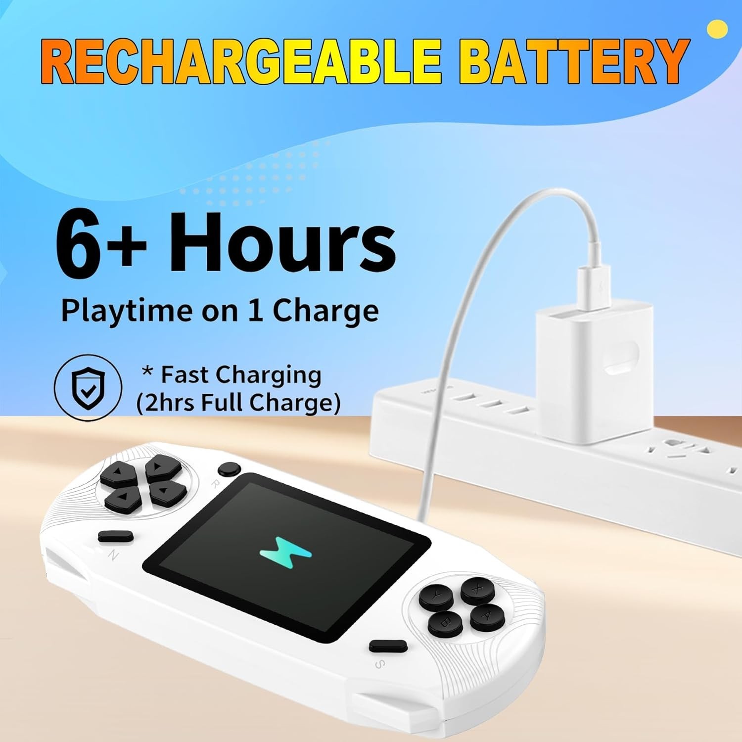 Handheld Game Console 16-Bit Retro 220 Games 3-Inch Screen Portable Kids Adult