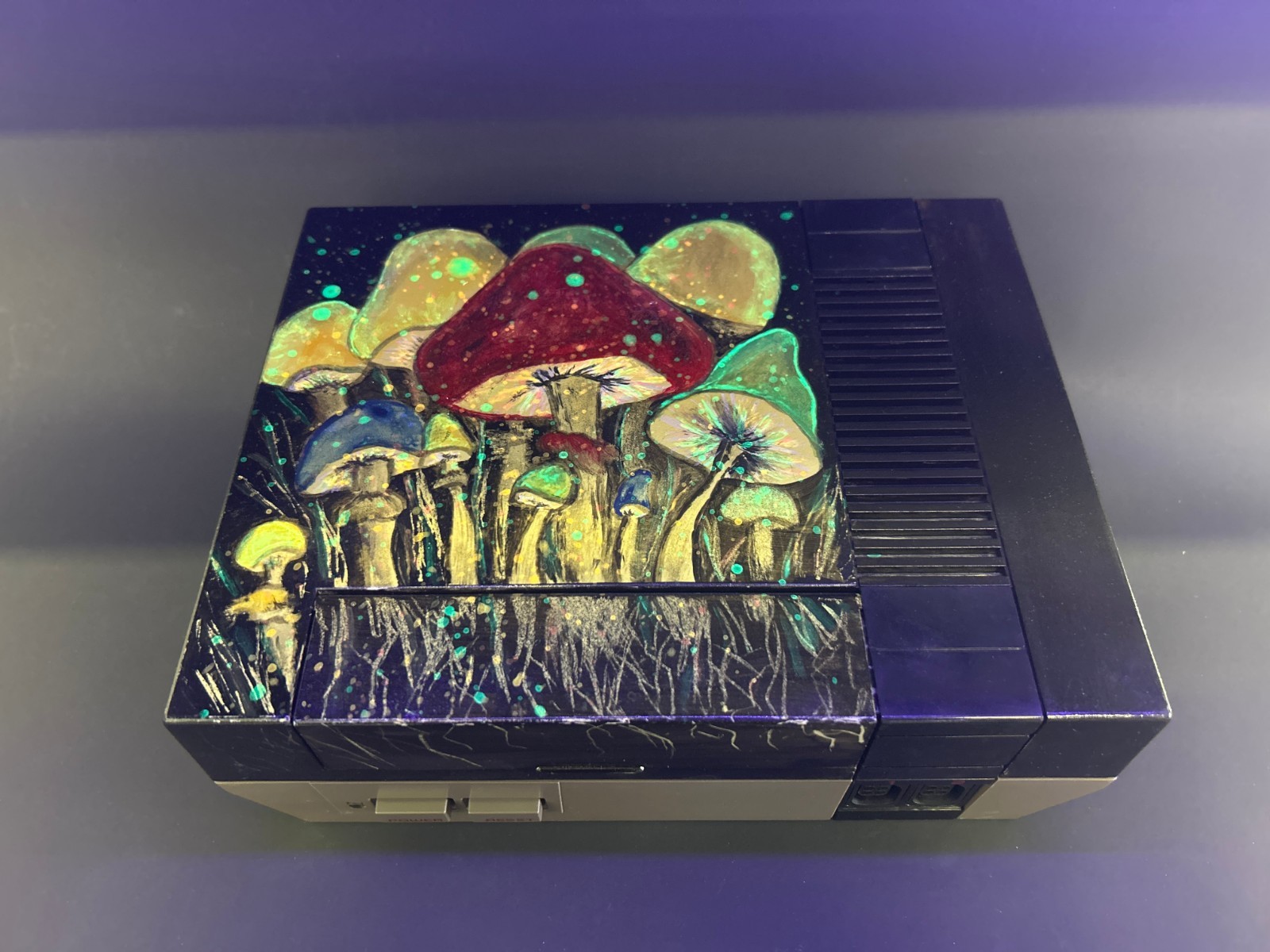 Nintendo NES Custom Painted Console Only – Mushrooms