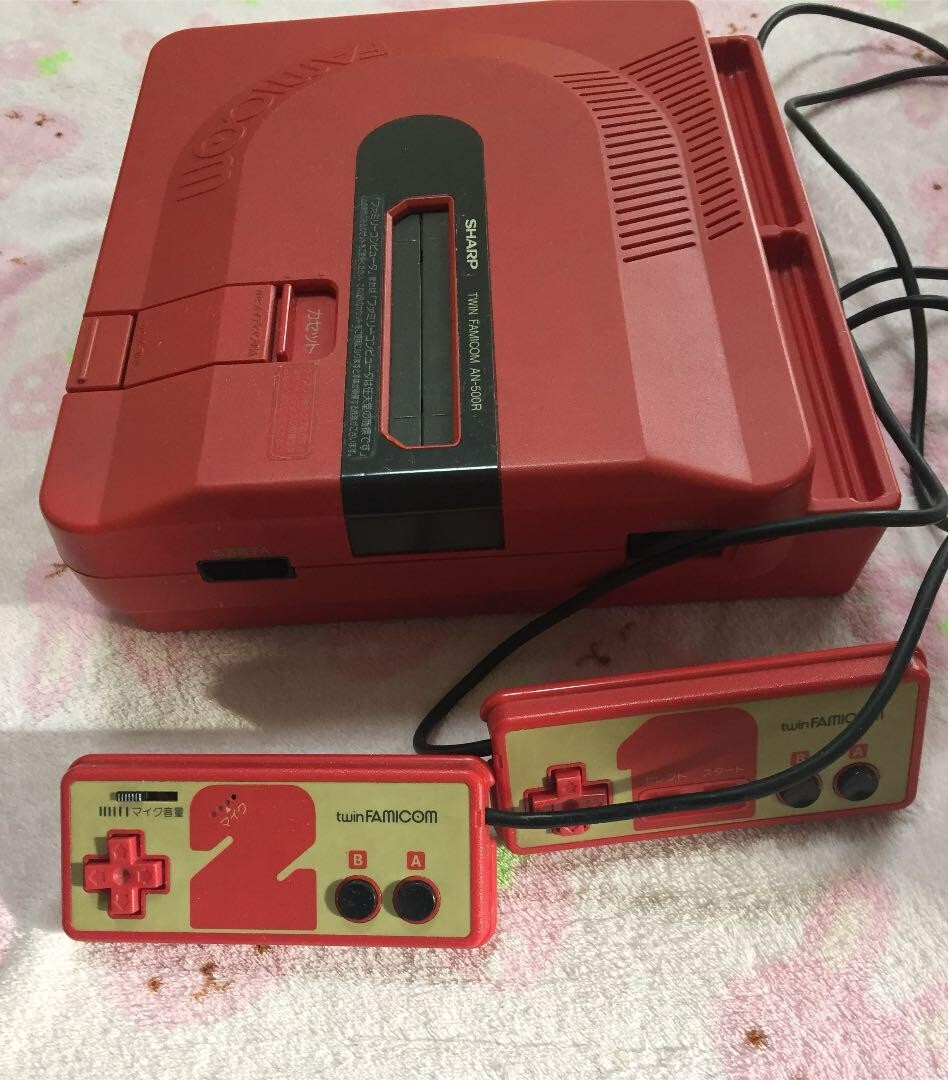 Sharp Twin Famicom console system Choose Red Black NTSC-J Nintendo