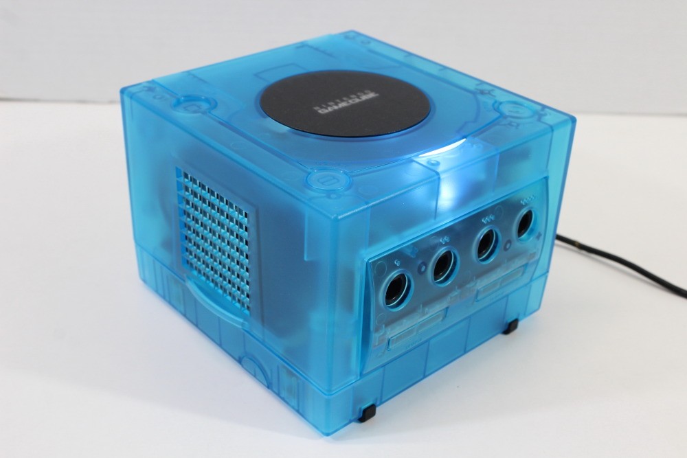 Nintendo Gamecube Clear Ice Blue Console Controller AC AV MemoryCard NTSC-U/C US