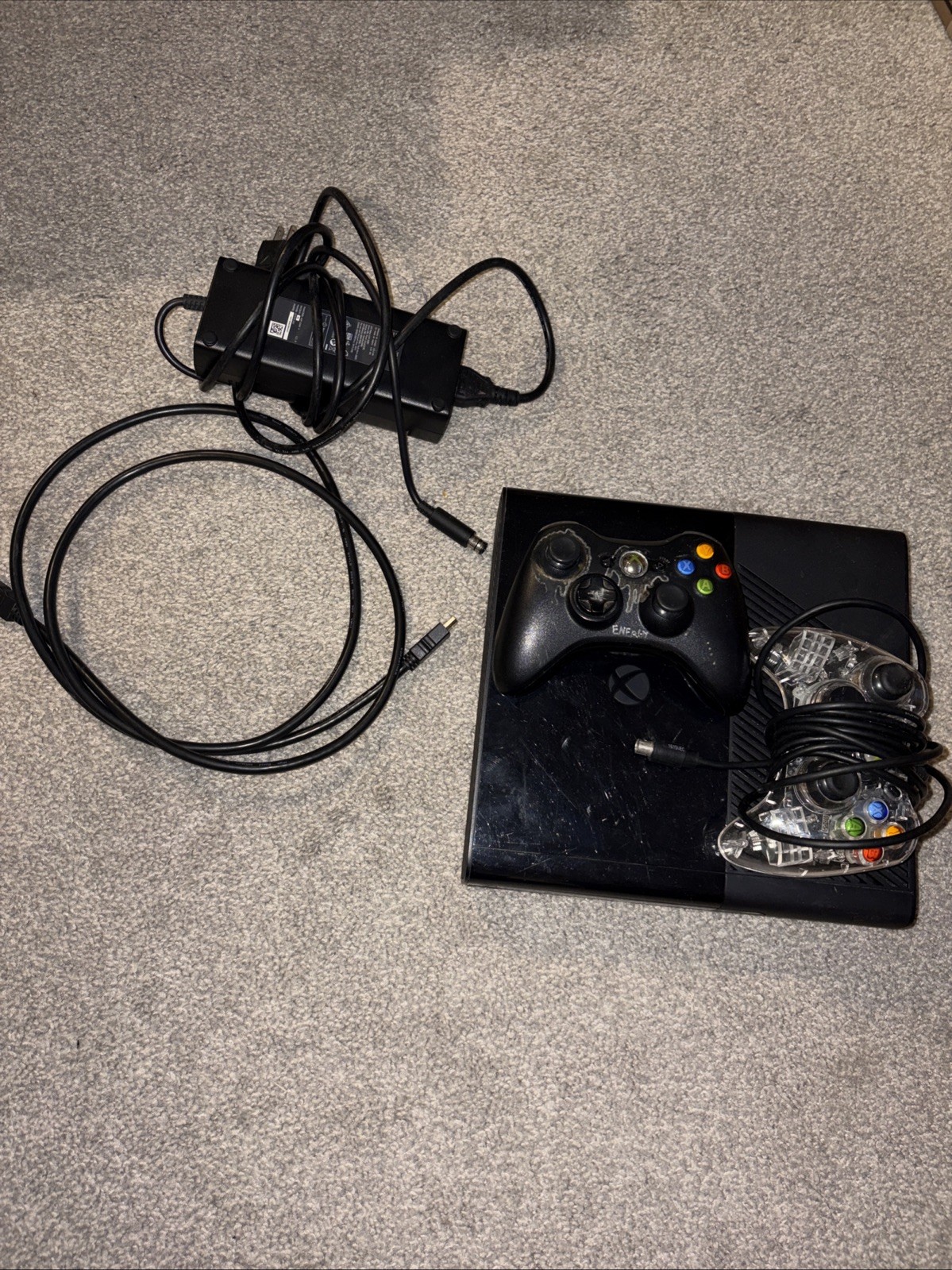 Microsoft Xbox 360 E Black Console Tested And Working