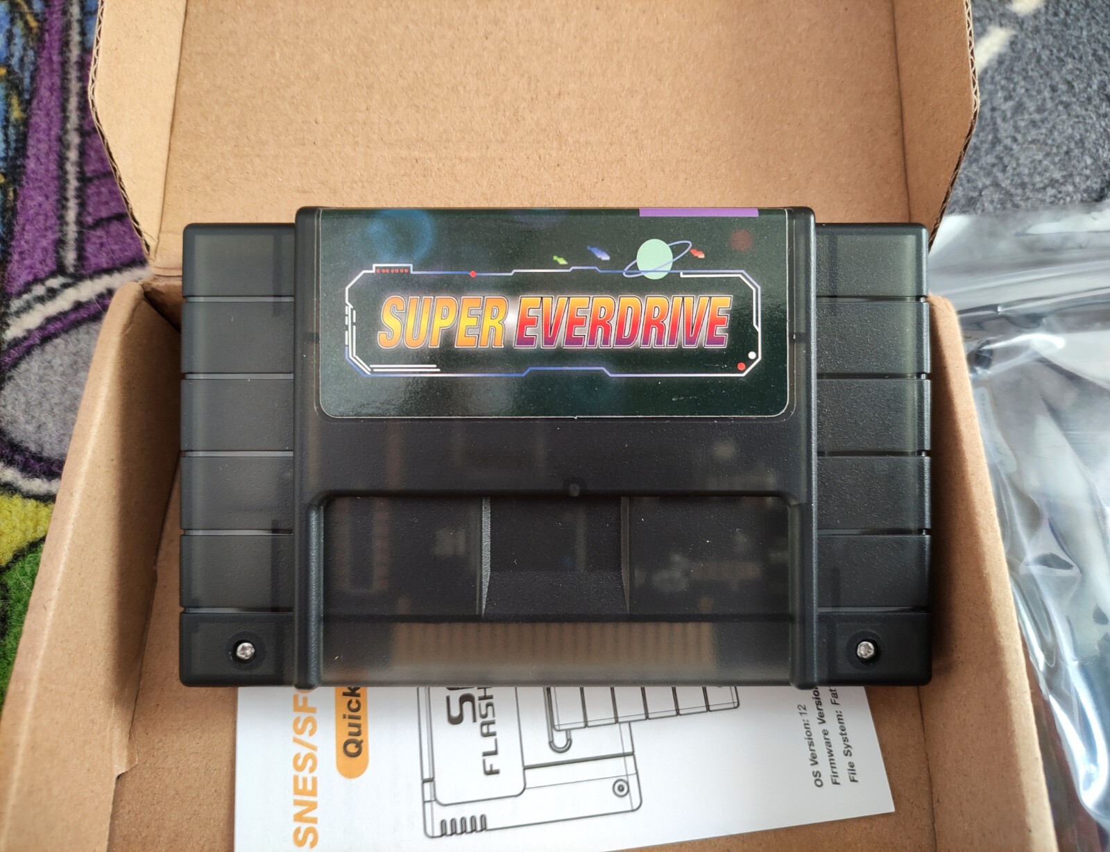 Super nintendo transparent black edition NTSC USA + NTSC Japan SNES