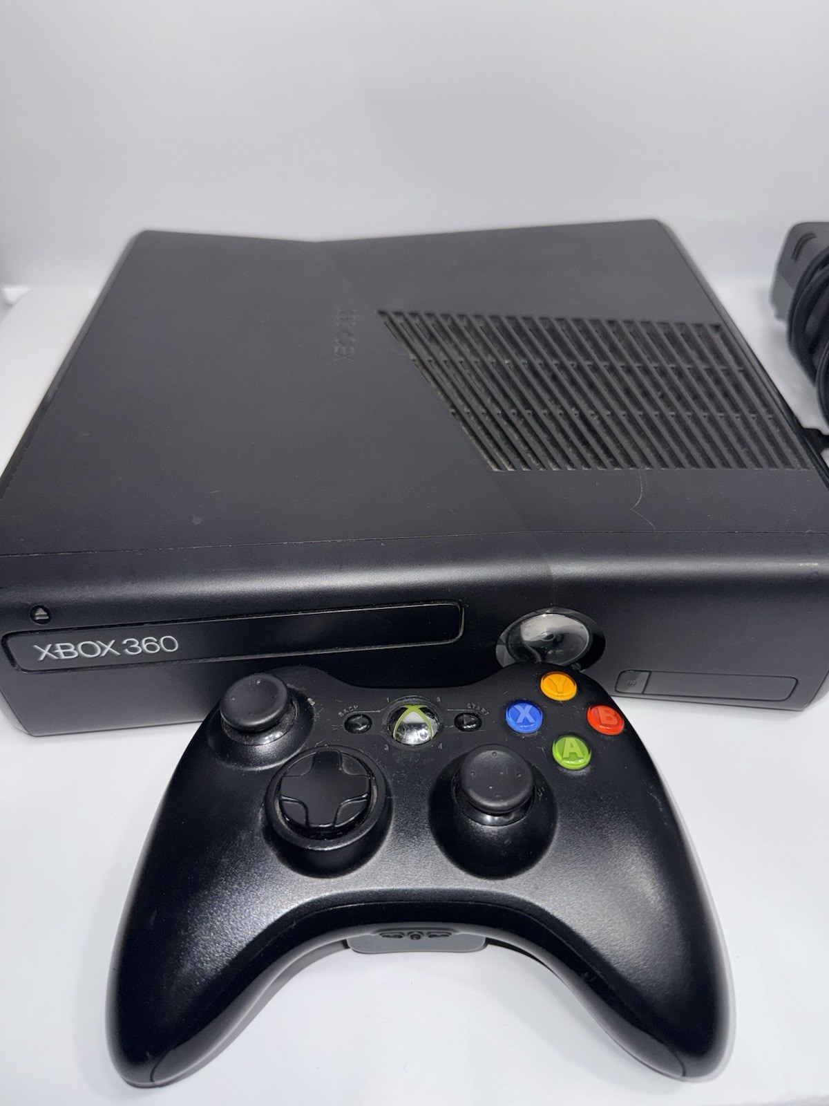 Microsoft Xbox 360 S Slim Black Console 1 Controller Power HDMI Tested Works
