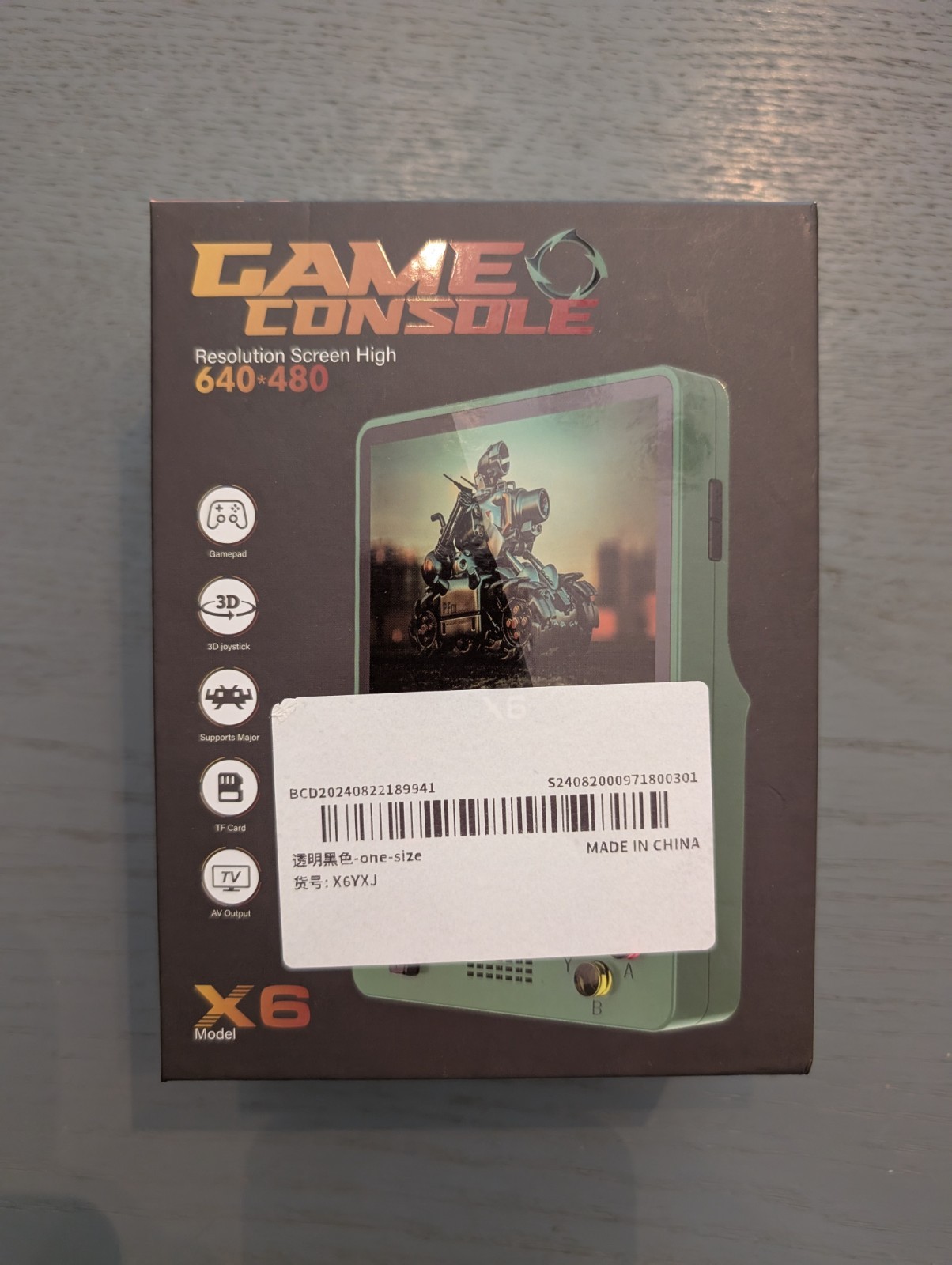 New X6 Handheld Video Game Console (Gray) 3.5 Inch Supports Expansion Cards