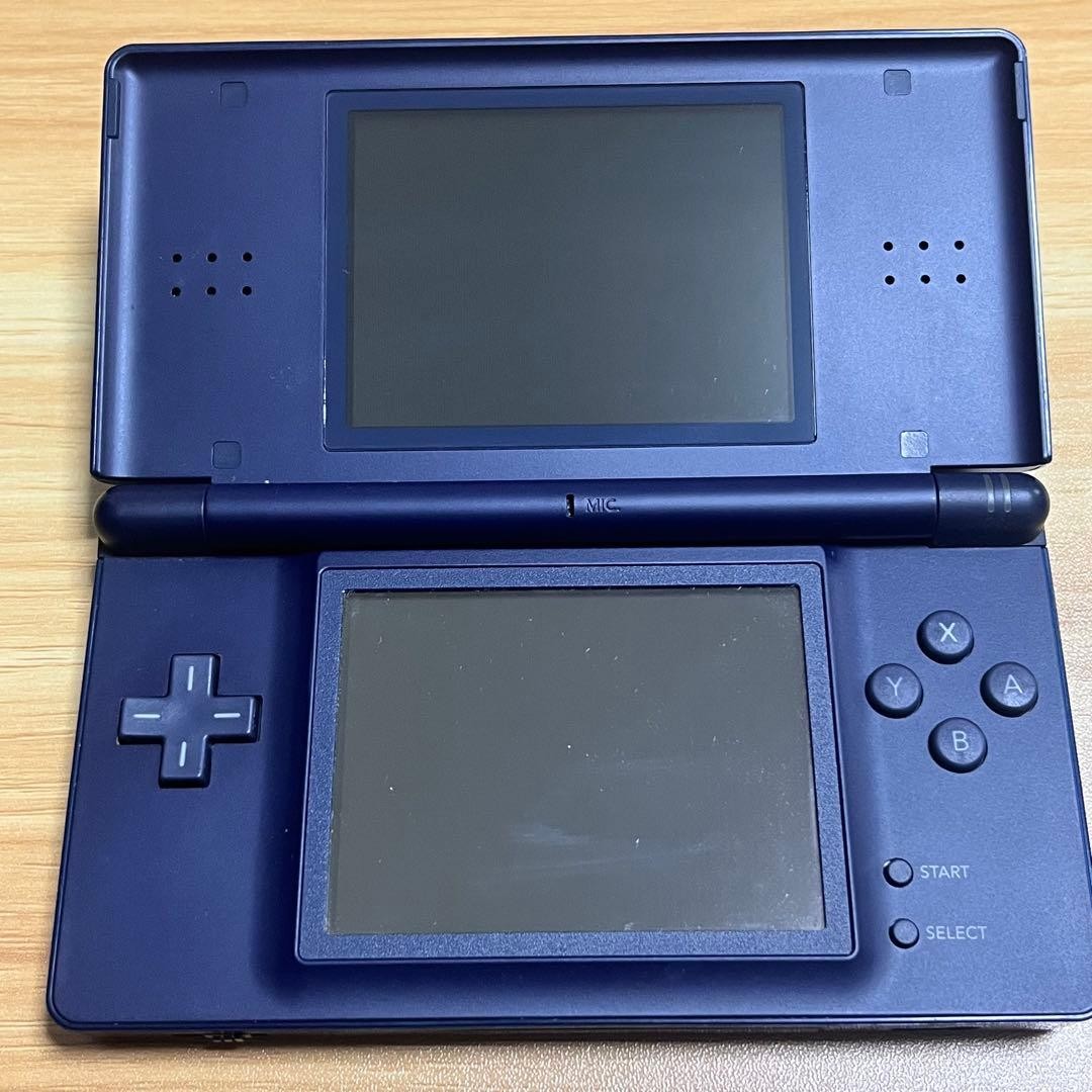 Nintendo DS Lite Console, Navy Enamel, USG-001, Working Condition, Minor Damage