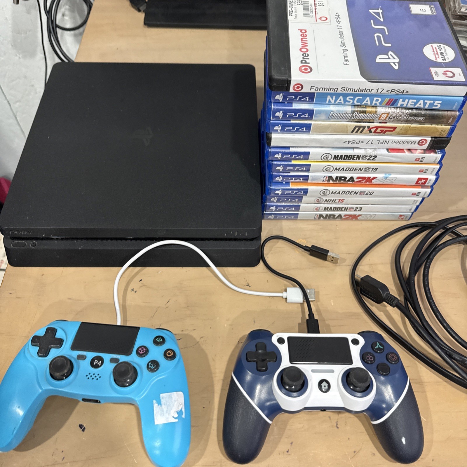 Sony PlayStation 4 Slim 500GB Gaming Console With One Controller & 12 Games