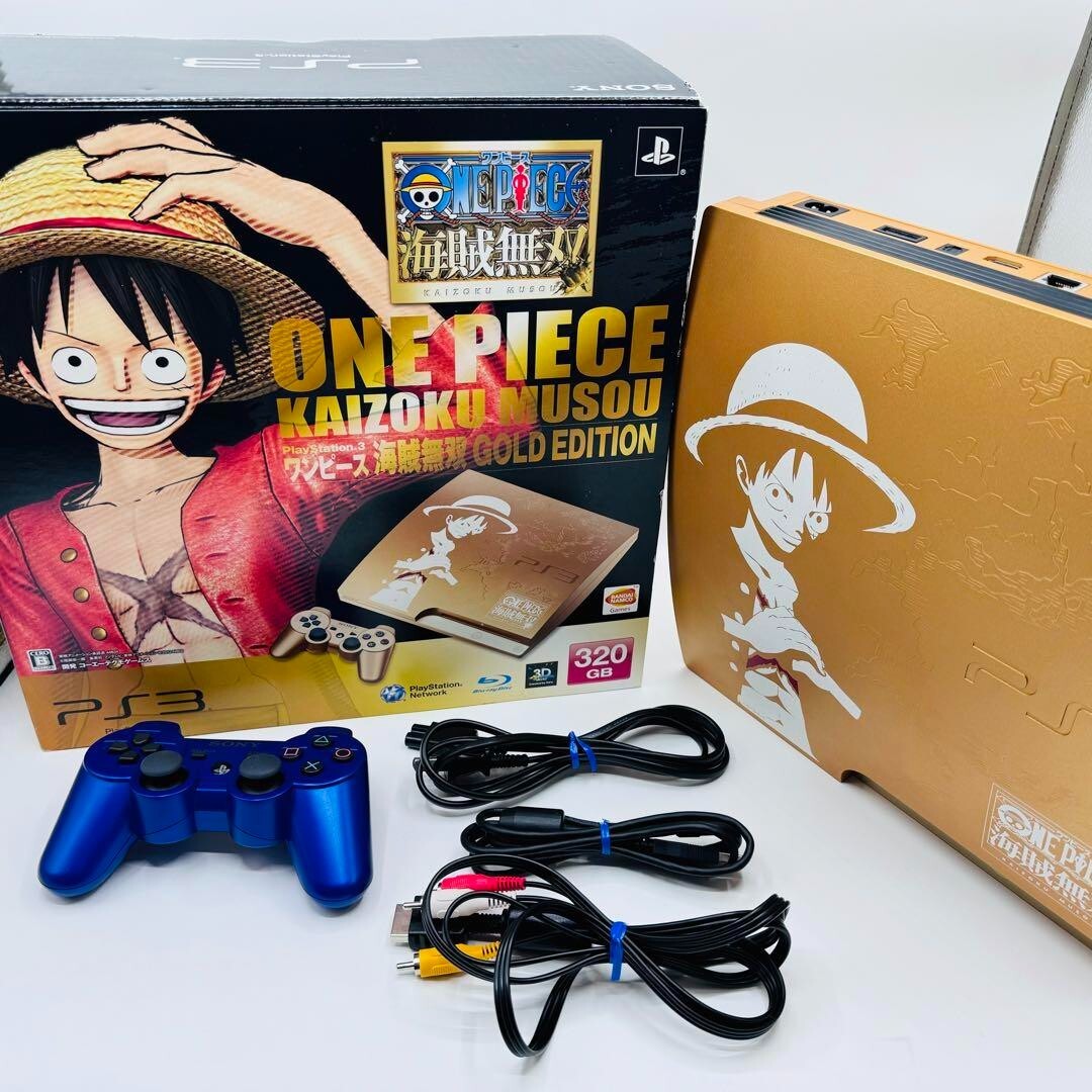 PlayStation 3 One Piece Kaizoku Musou Console Gold Edition 320GB PS3 SONY USED