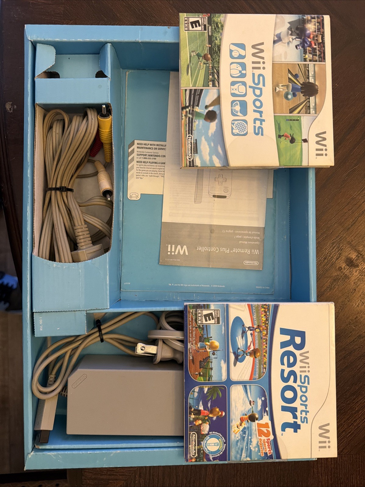 Nintendo Wii With Wii Sports + Wii Sports Resort Black Console System Bundle