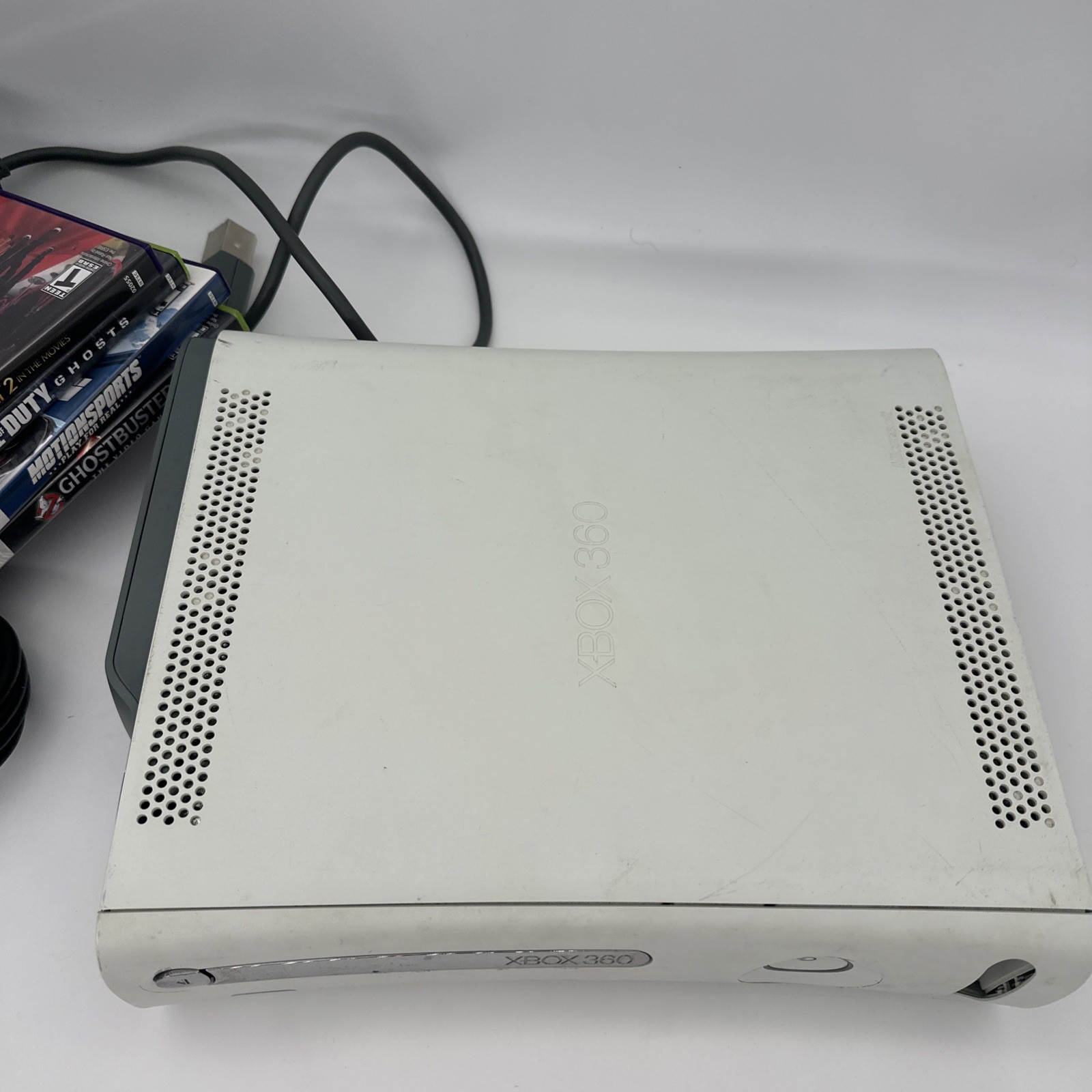 Microsoft Xbox 360 Console White 60 GB HHD Hard Drive Bundle Tested