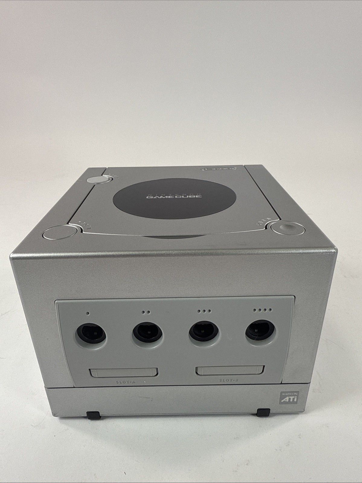 Nintendo GameCube Platinum Console DOL-101 TESTED W/ Mem Cards OEM Cables/ RF