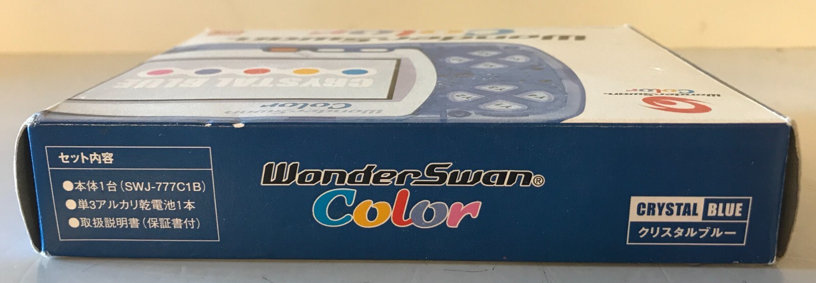 Wonder Swan Crystal Blue BANDAI Console,Manual Boxed set tested Japan limited