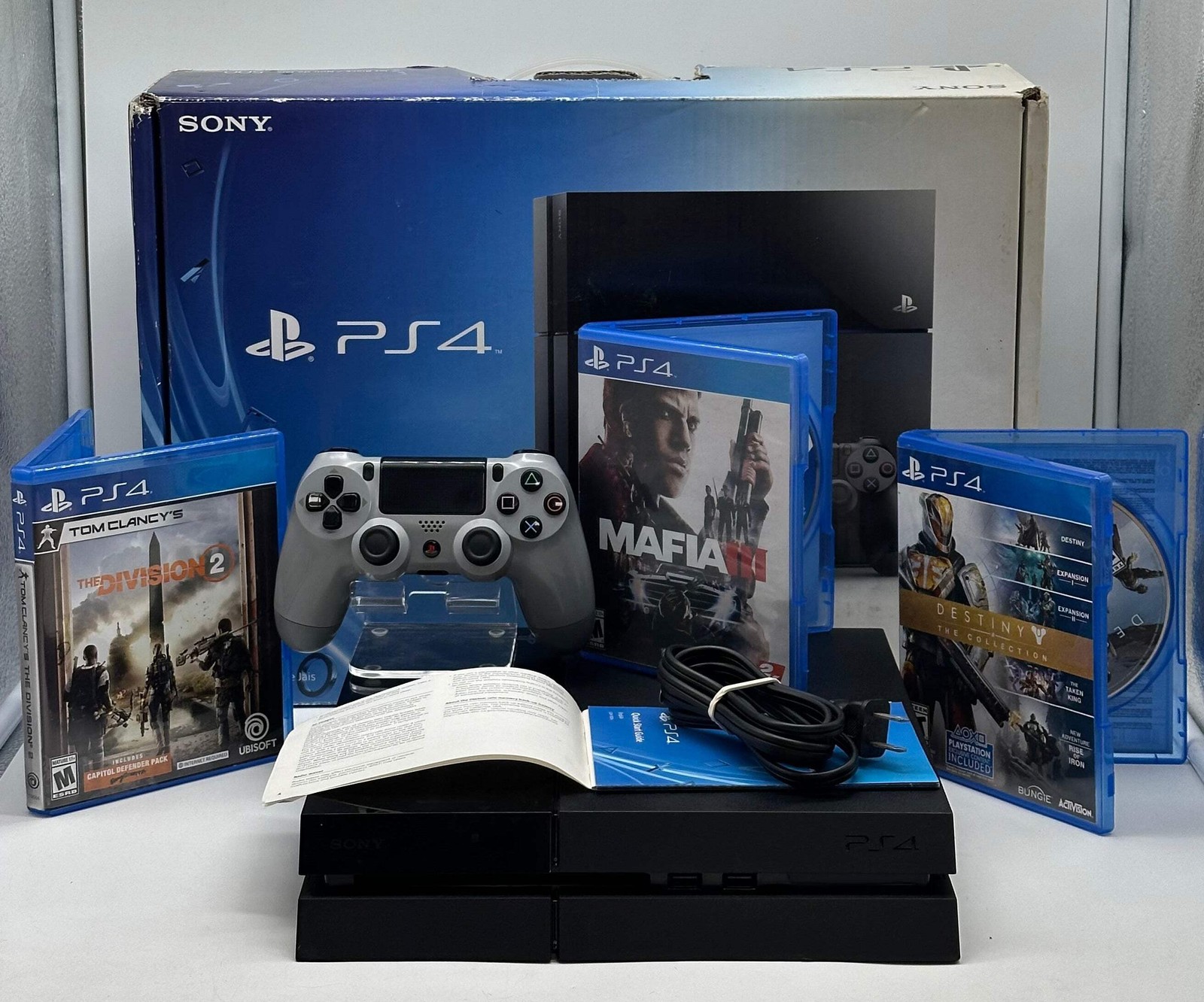 Sony PlayStation 4 (CUH-1001A) 500GB Black Used w/ Box, 3 Games, Controller – Li