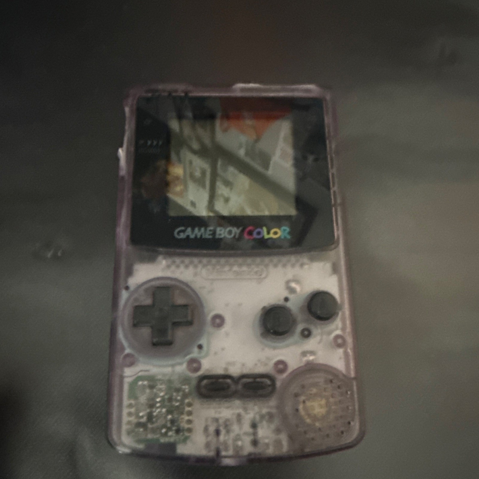 Nintendo Game Boy Color CGB-001 Clear Purple Handheld, Region Free, 1998